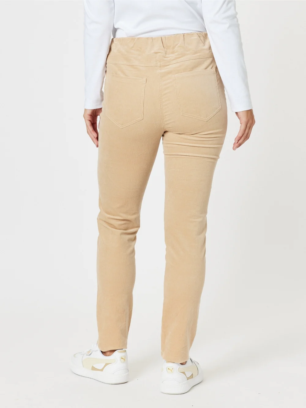 Harper Slim Leg Cord Pant - Caramel