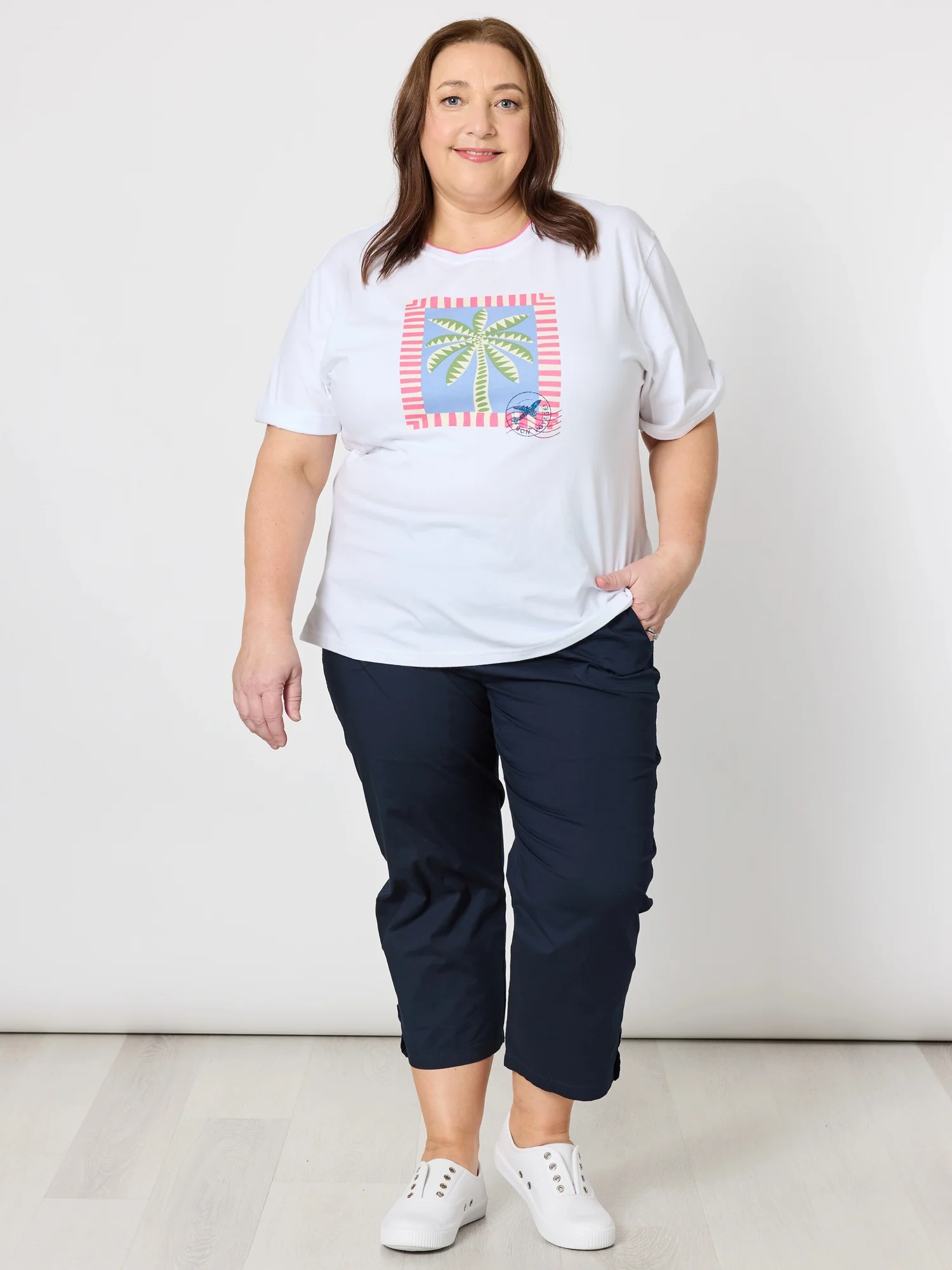 My Island Print Tee - White