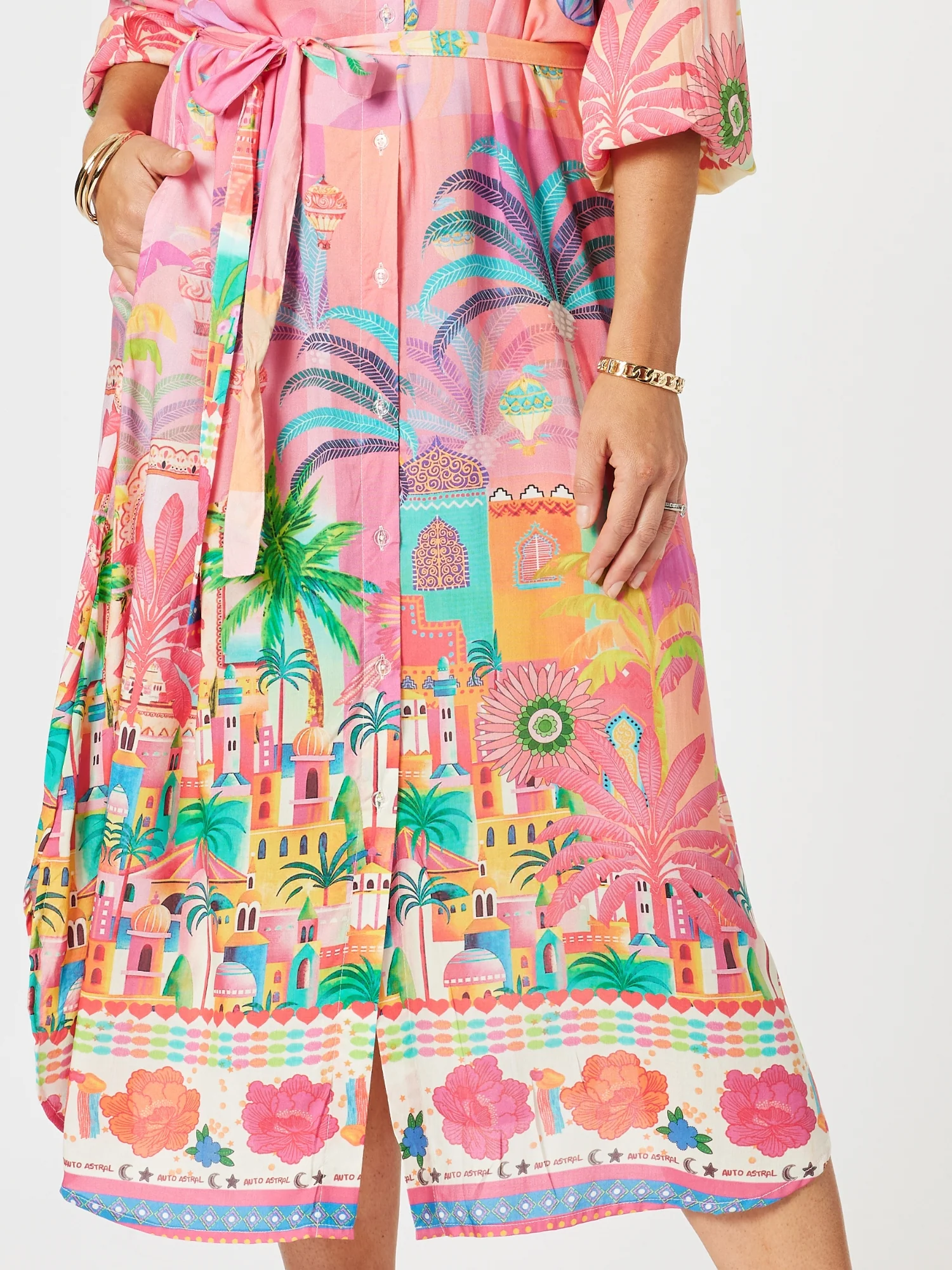 Mandalay Bay Print Dress - Pink/Multi