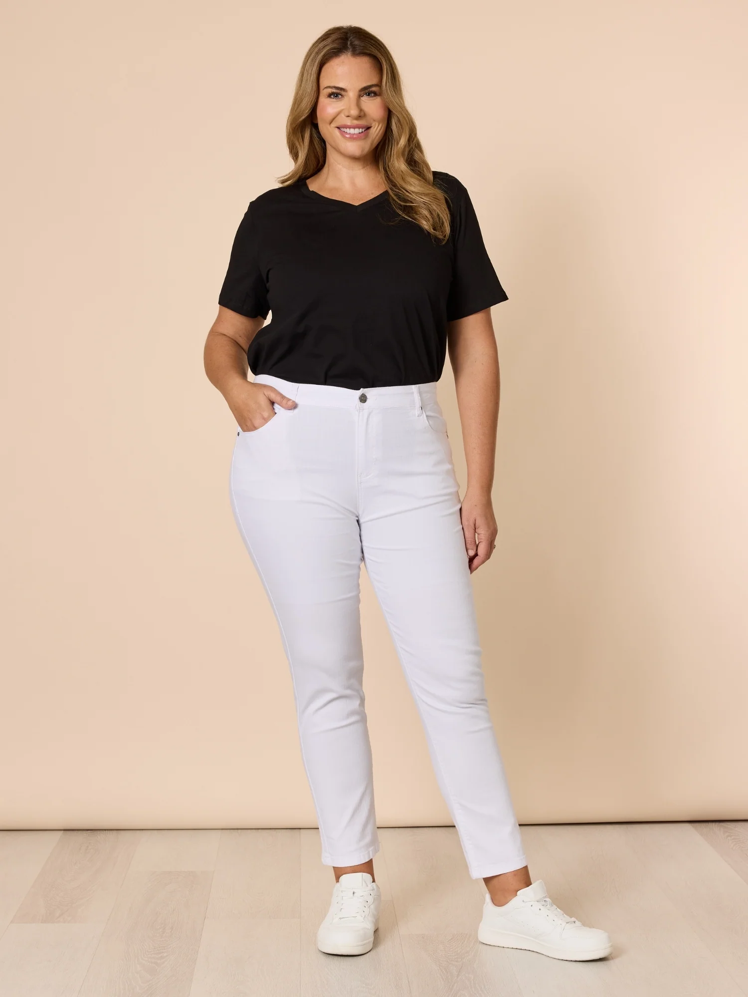 Marvel High Rise Stretch Jean - White