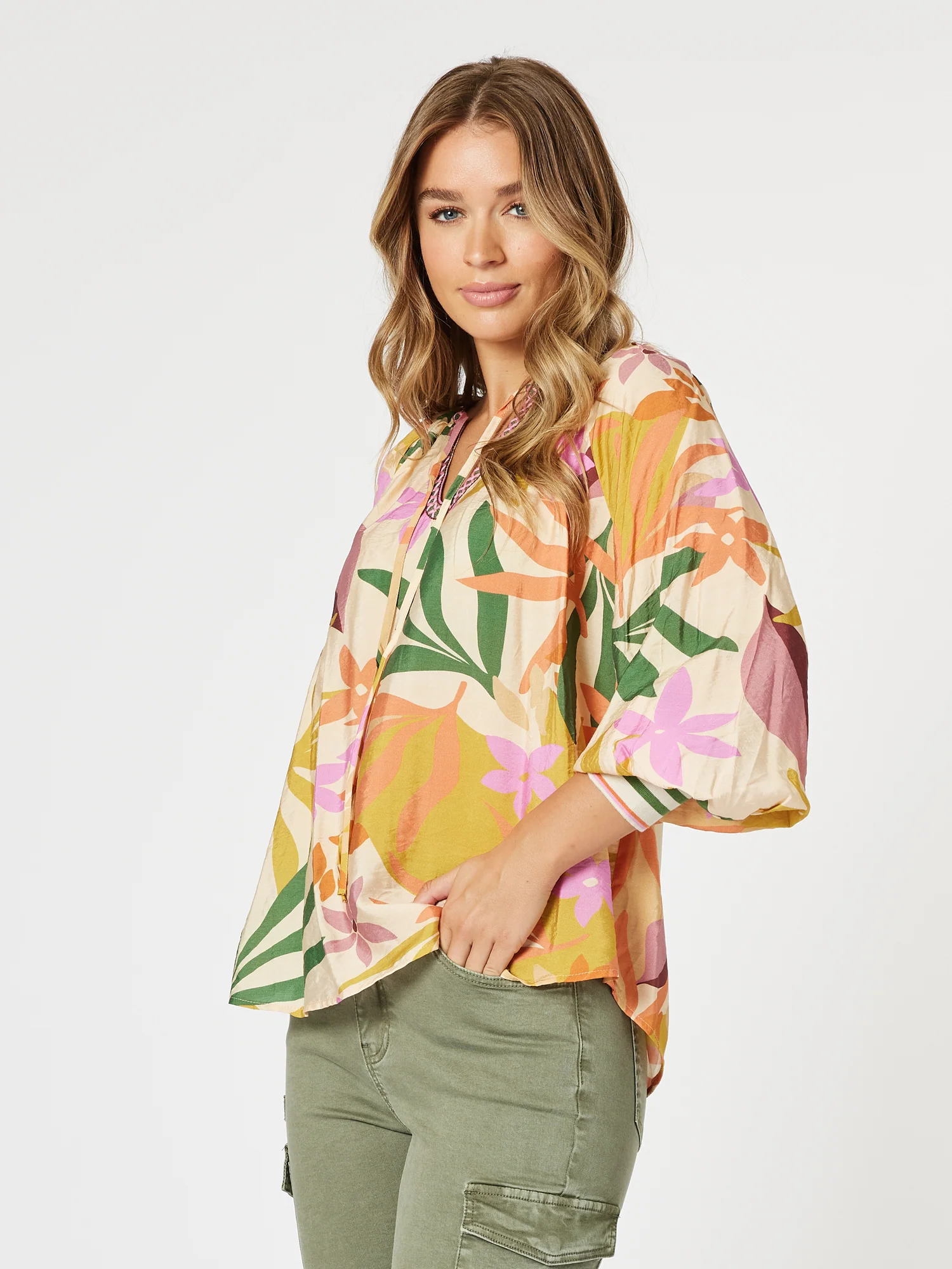 Promenade Floral Print Top - Multi