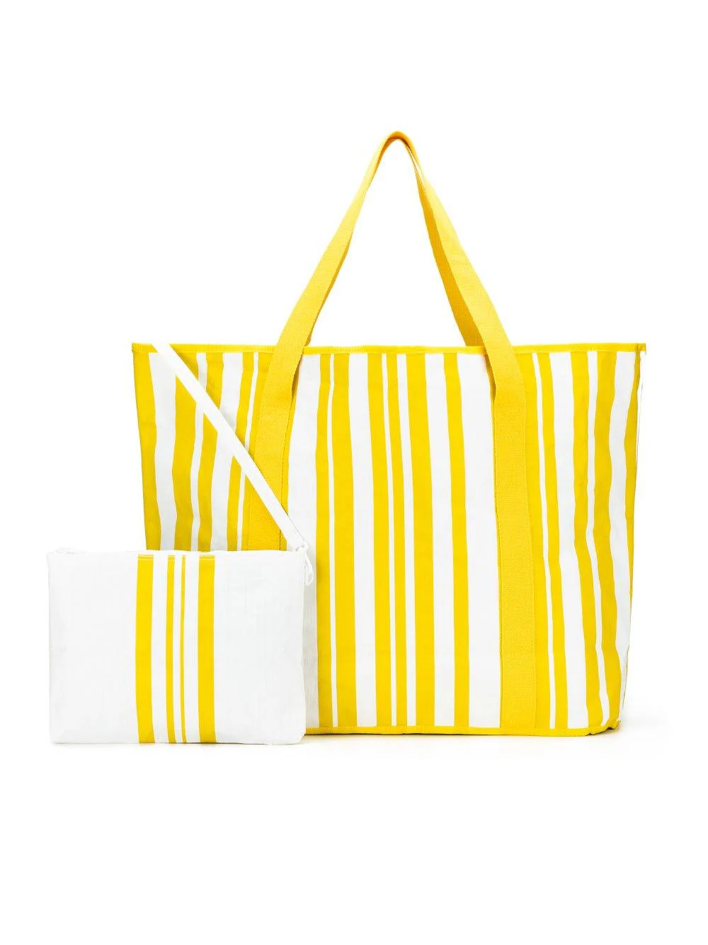 Sabbia Beach Bag Large - Yellow Stripe