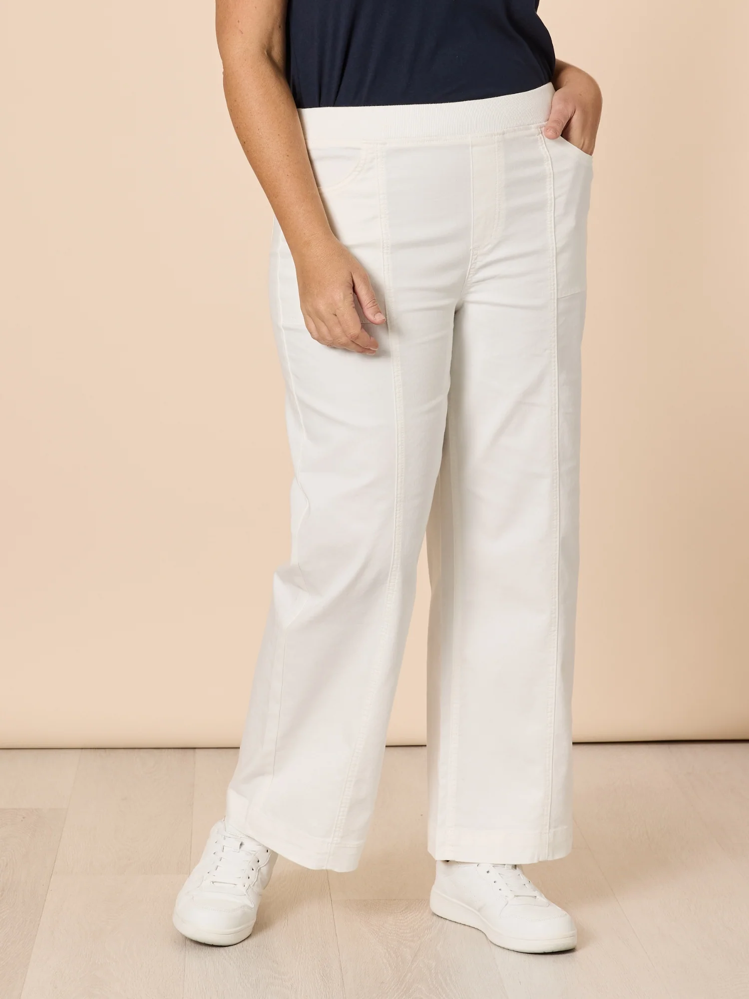 Charli Straight Leg Denim Jean - Ivory
