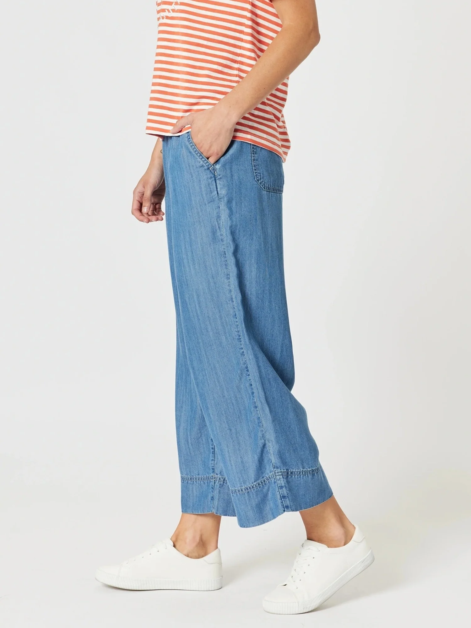 Sandie Wide Leg Pant - Denim