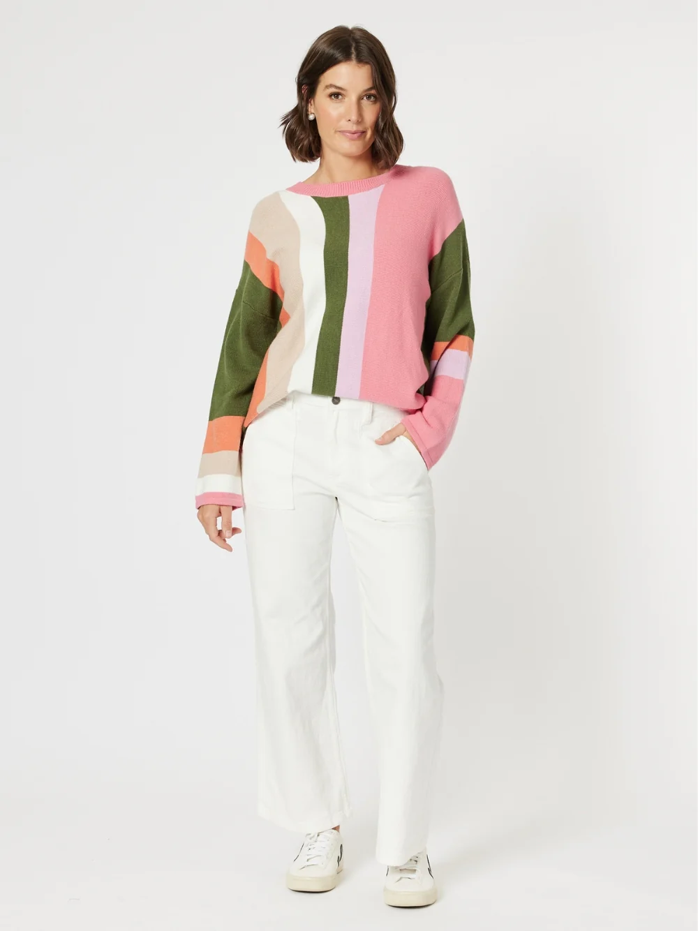Indie Stripe Print Knit - Multi