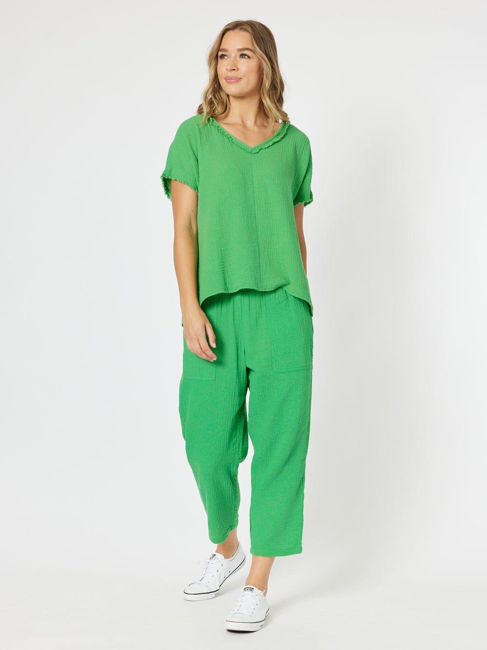 Byron Cotton 7/8 Pant - Emerald