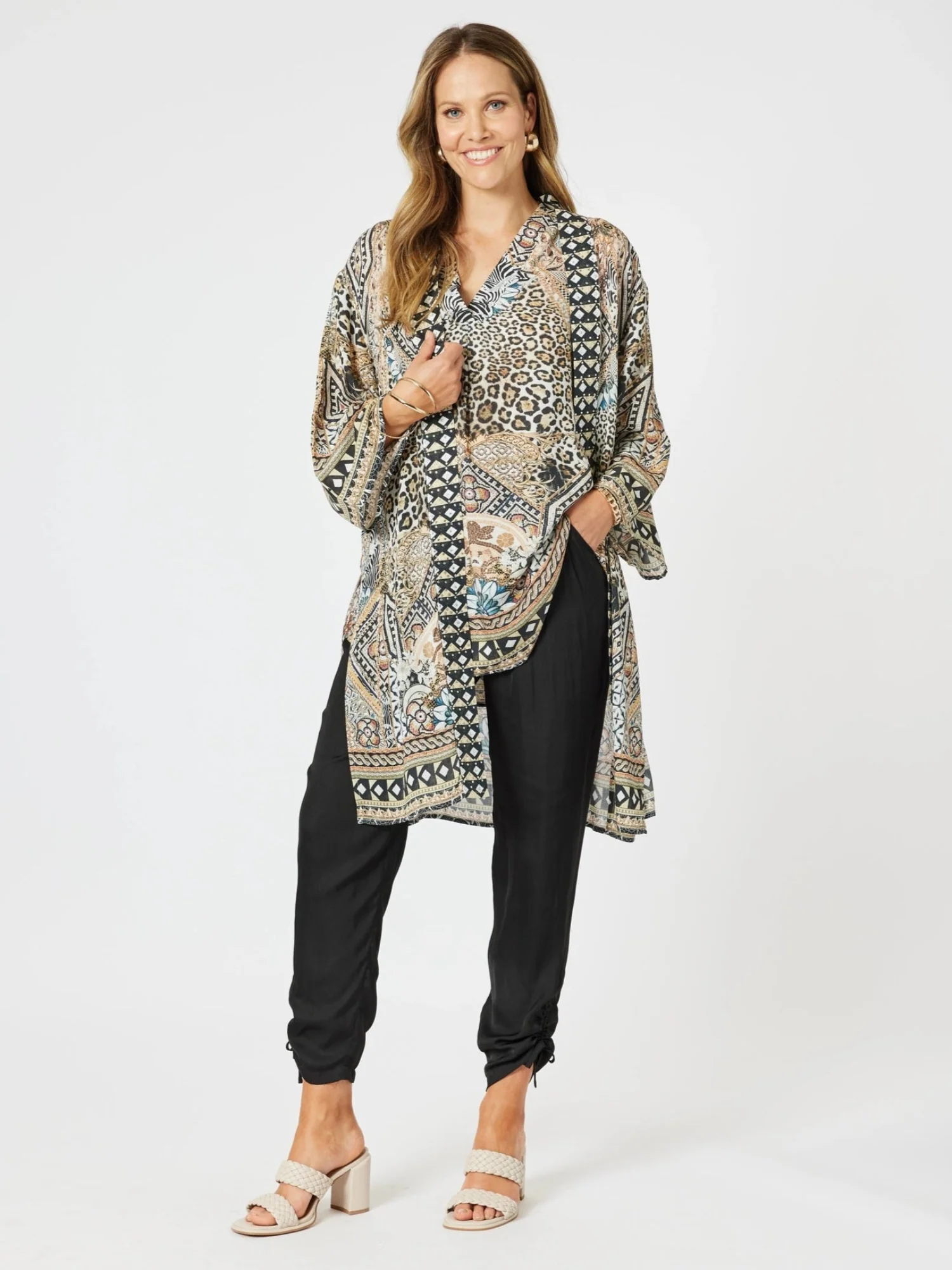 Emerson Animal Print Kimono - Animal