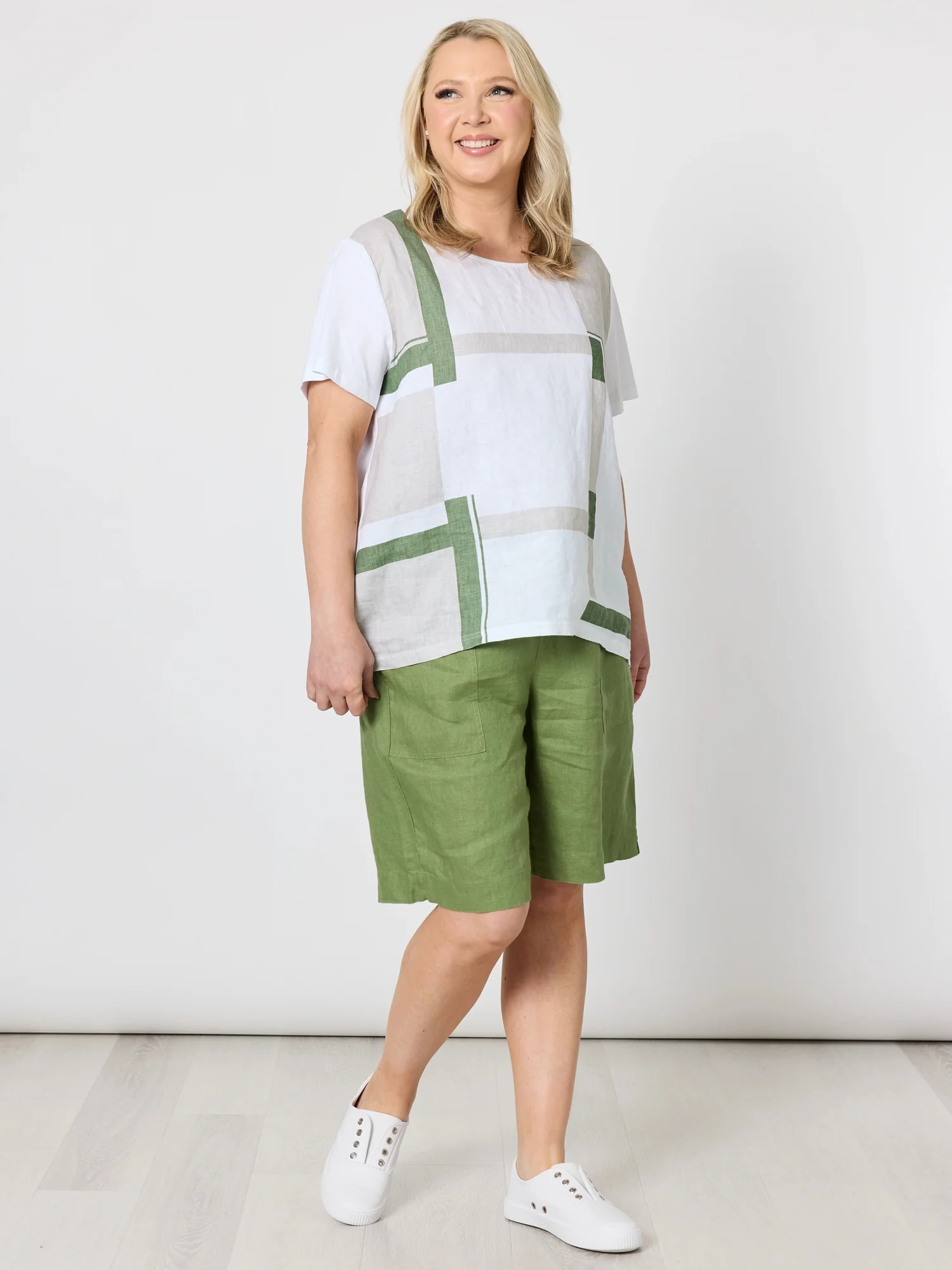 Jordan Linen Short - Basil