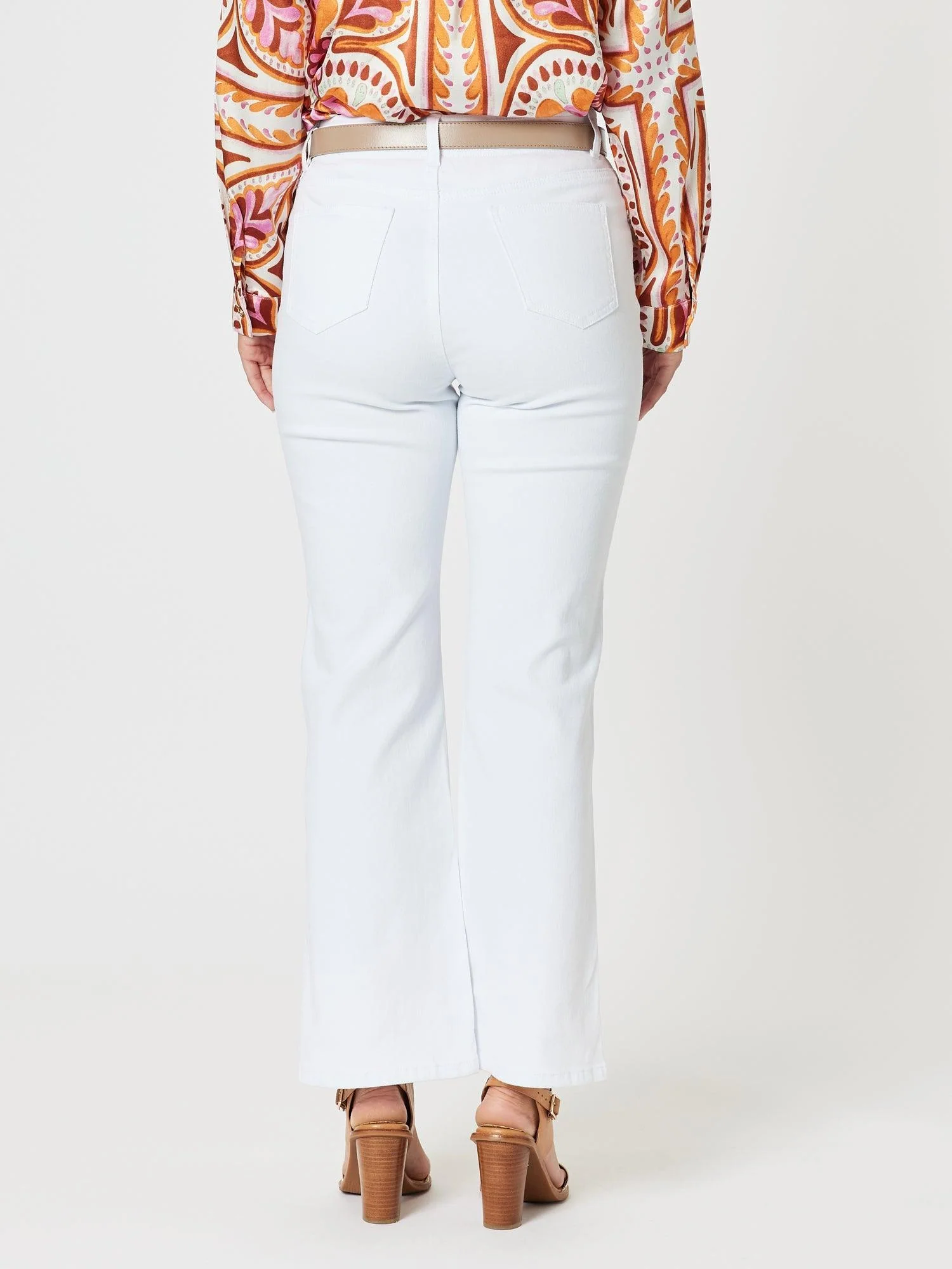 Republic Straight Leg Split Jean  - White