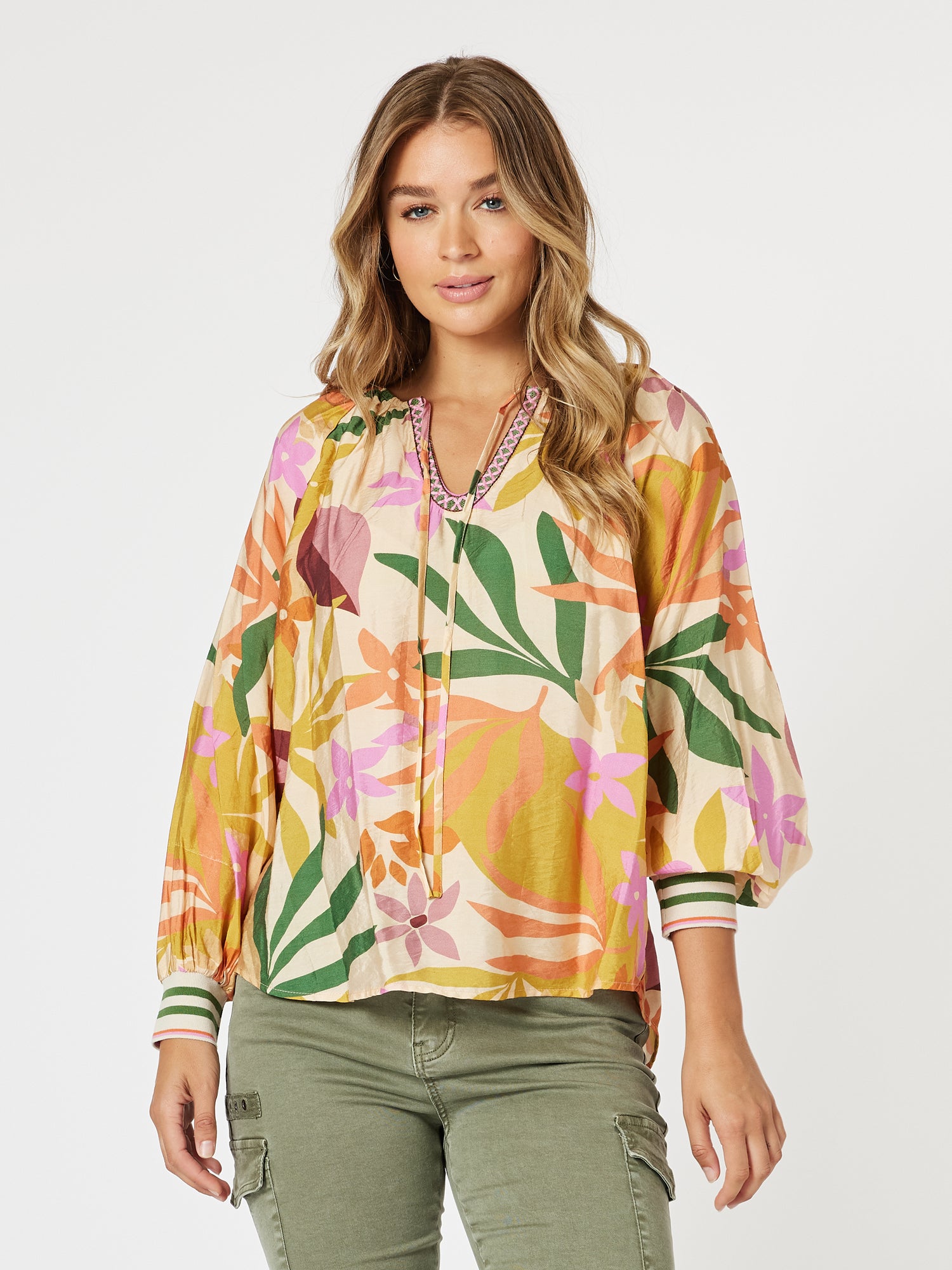 Promenade Floral Print Top - Multi