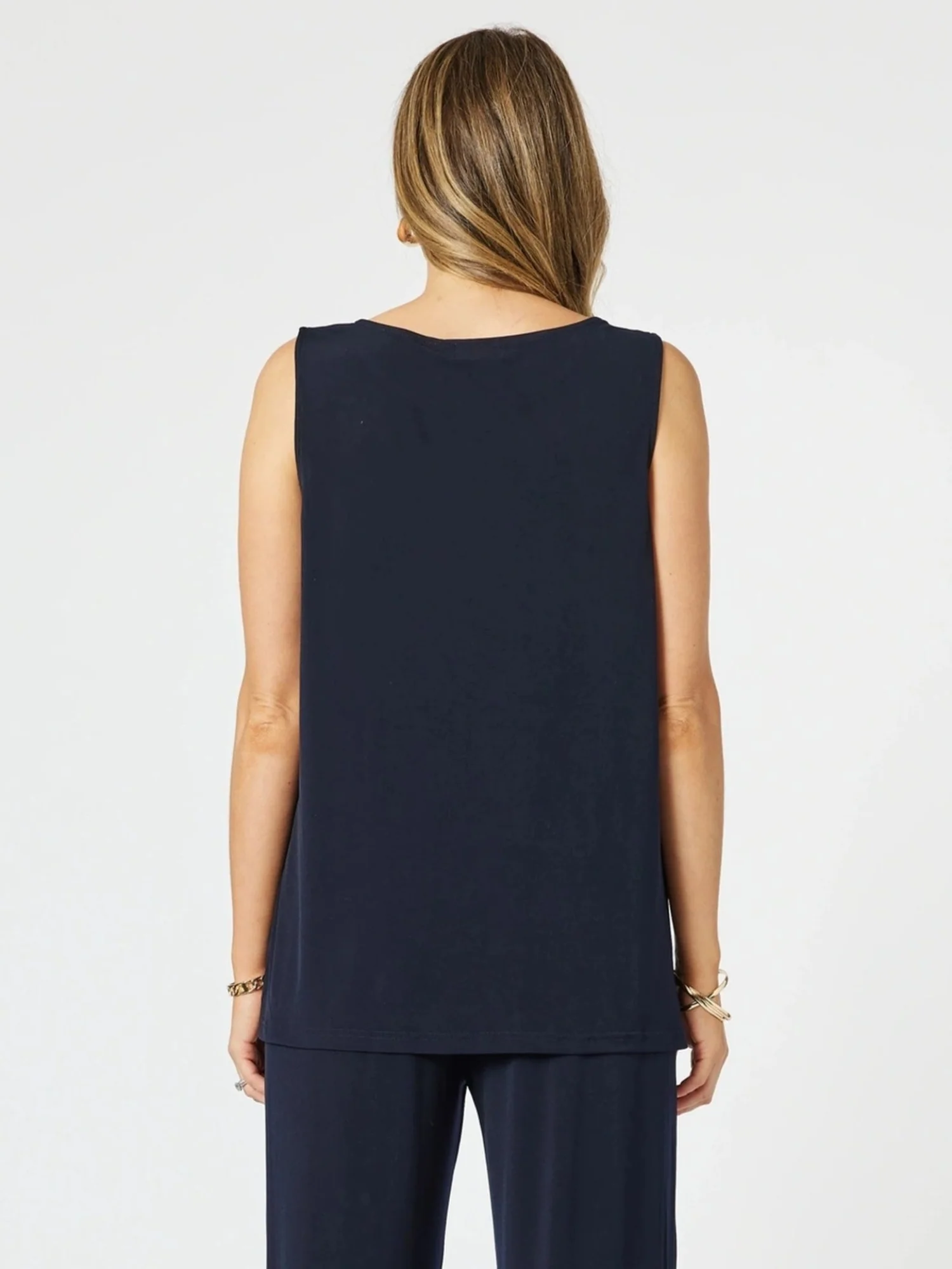 Basic Travel Jersey Tank - Navy