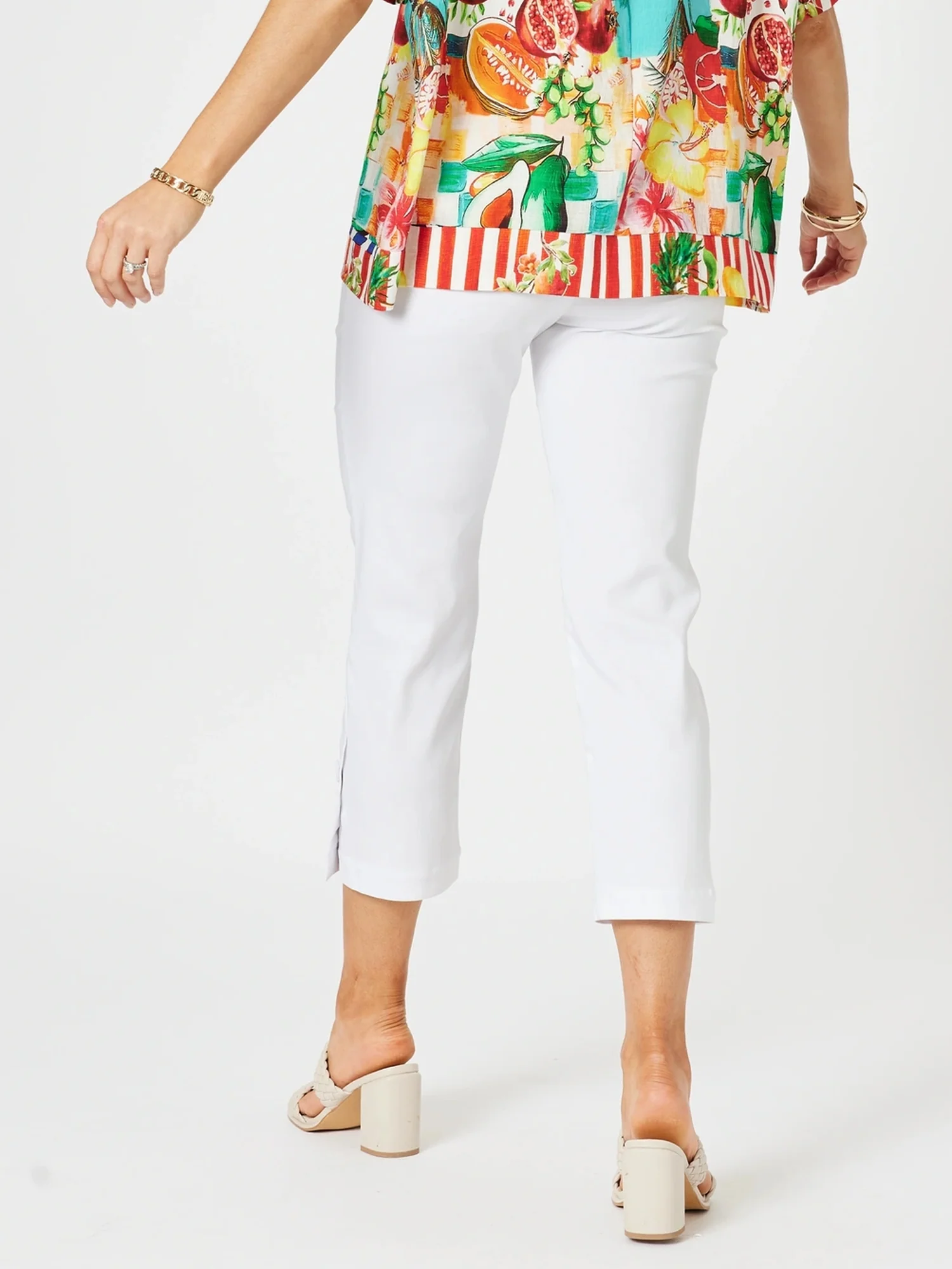 Luzia Twin Button Pant - White