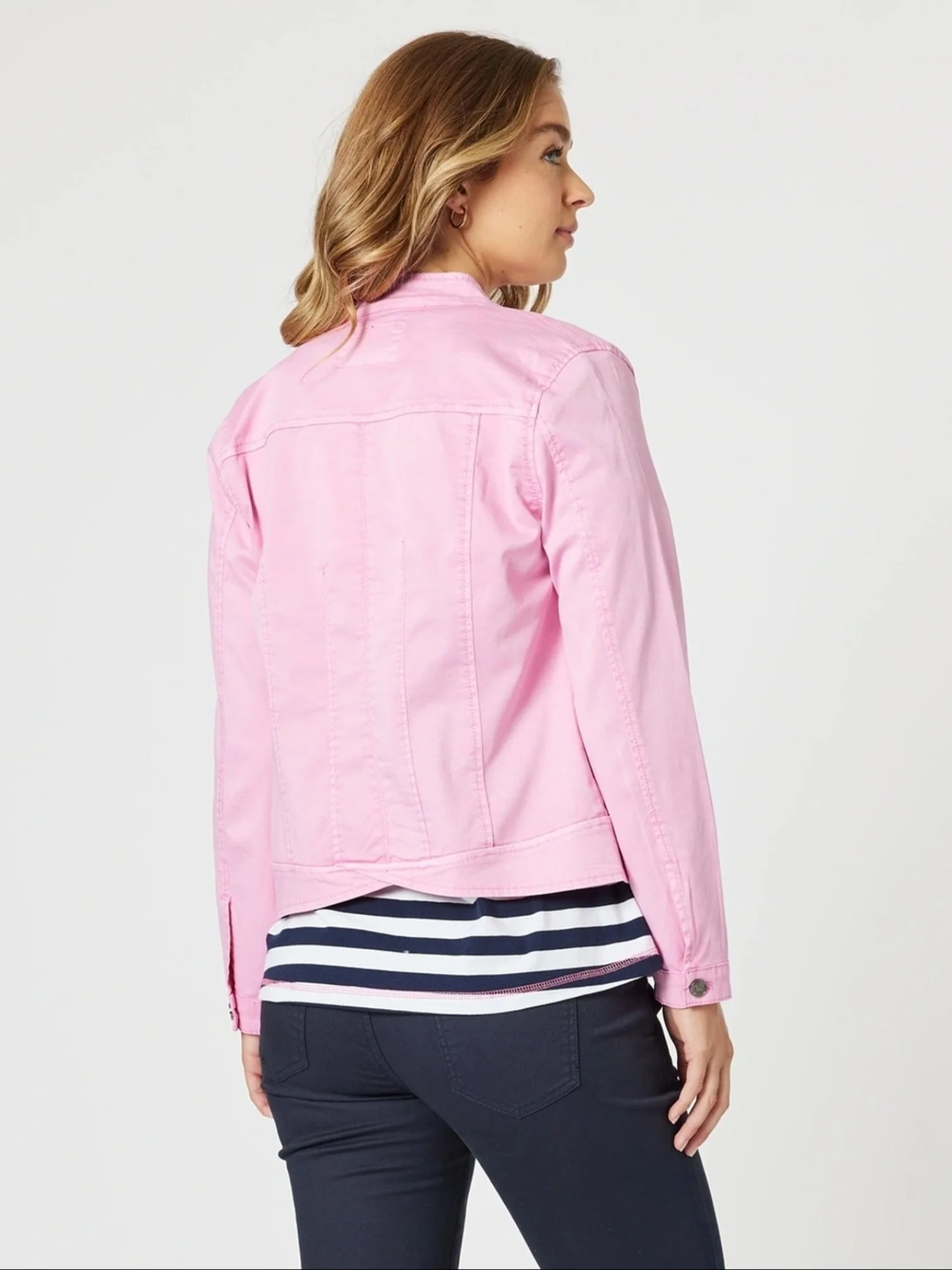 Maggie Denim Jacket - Flamingo