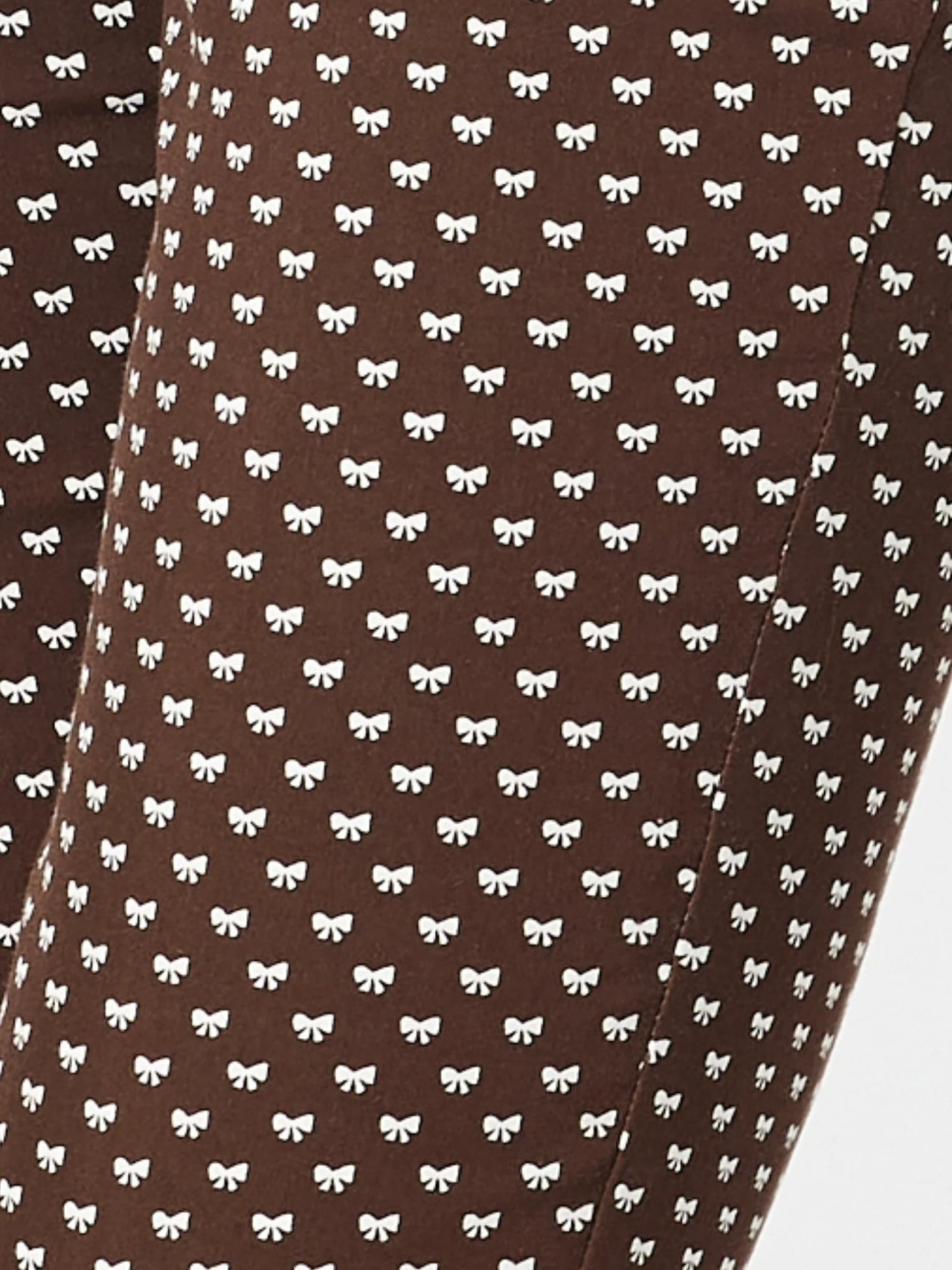 Small Bow Print Pant - Koko White