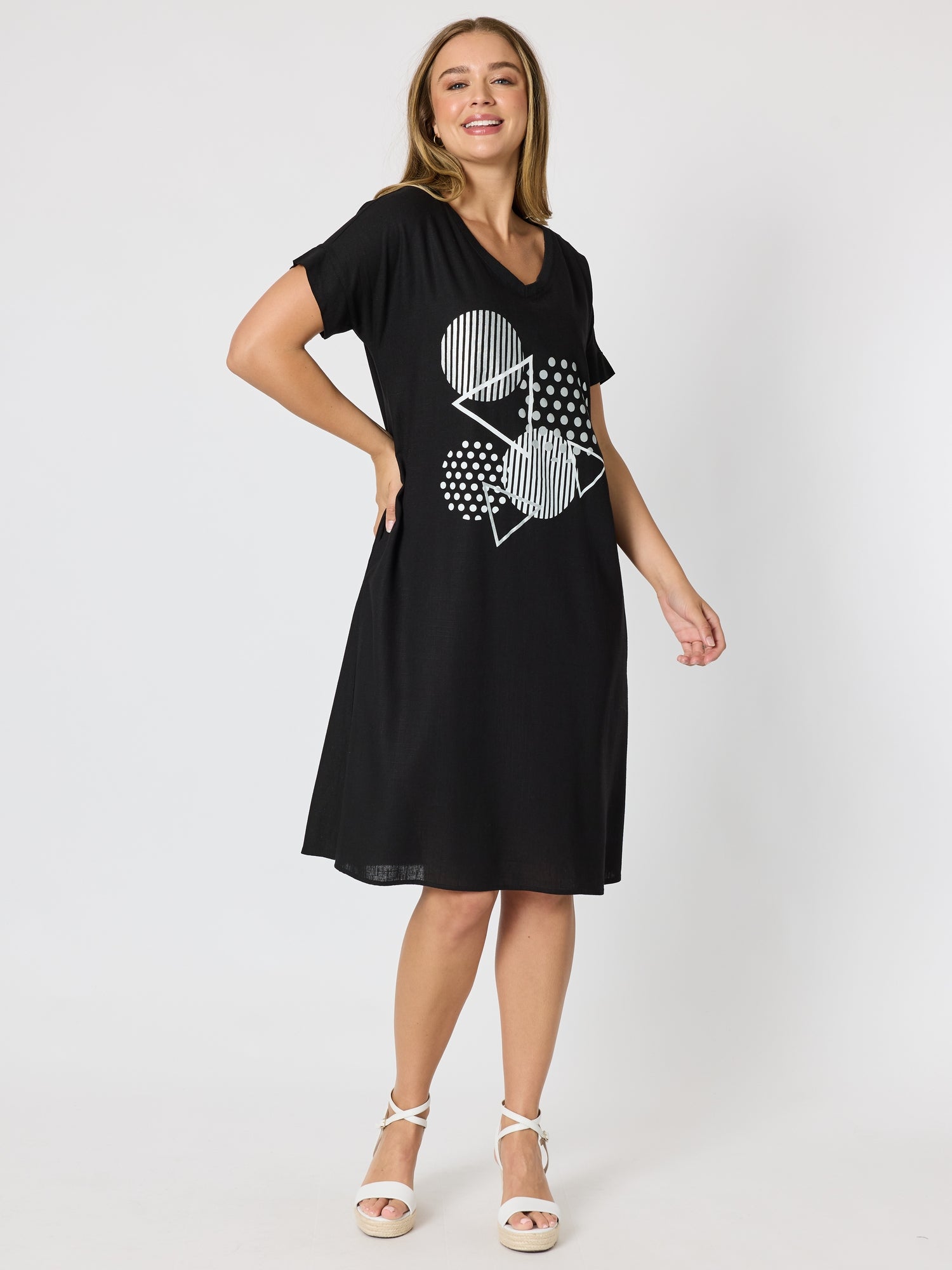 Circle on Circle Dress - Black