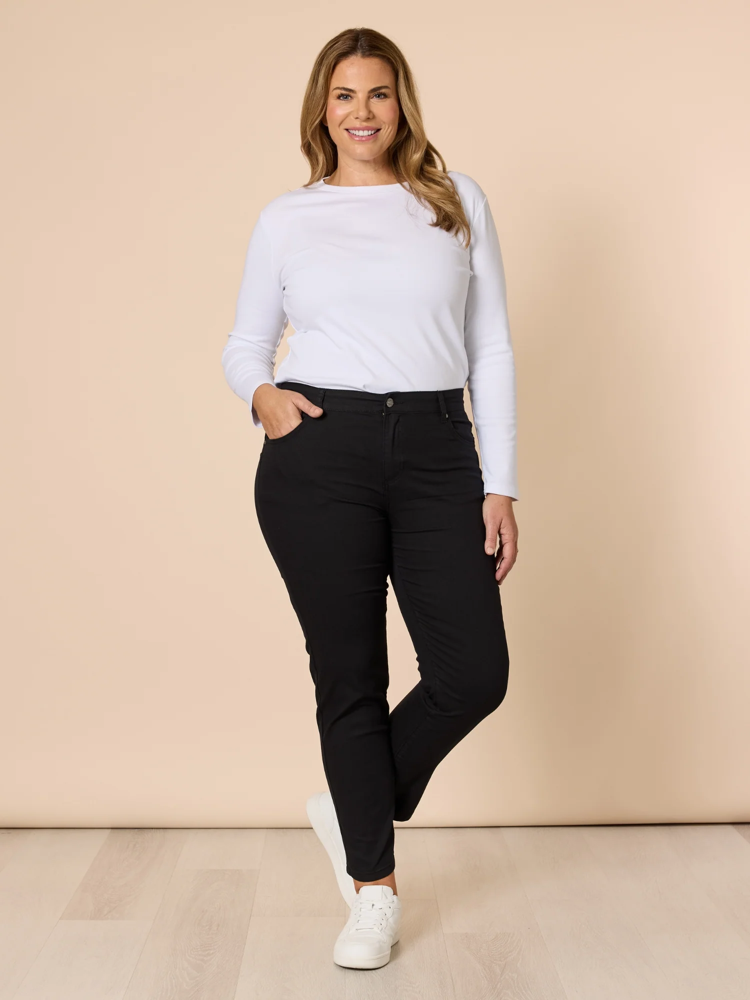 Coloured Marvel Denim Jean - Black