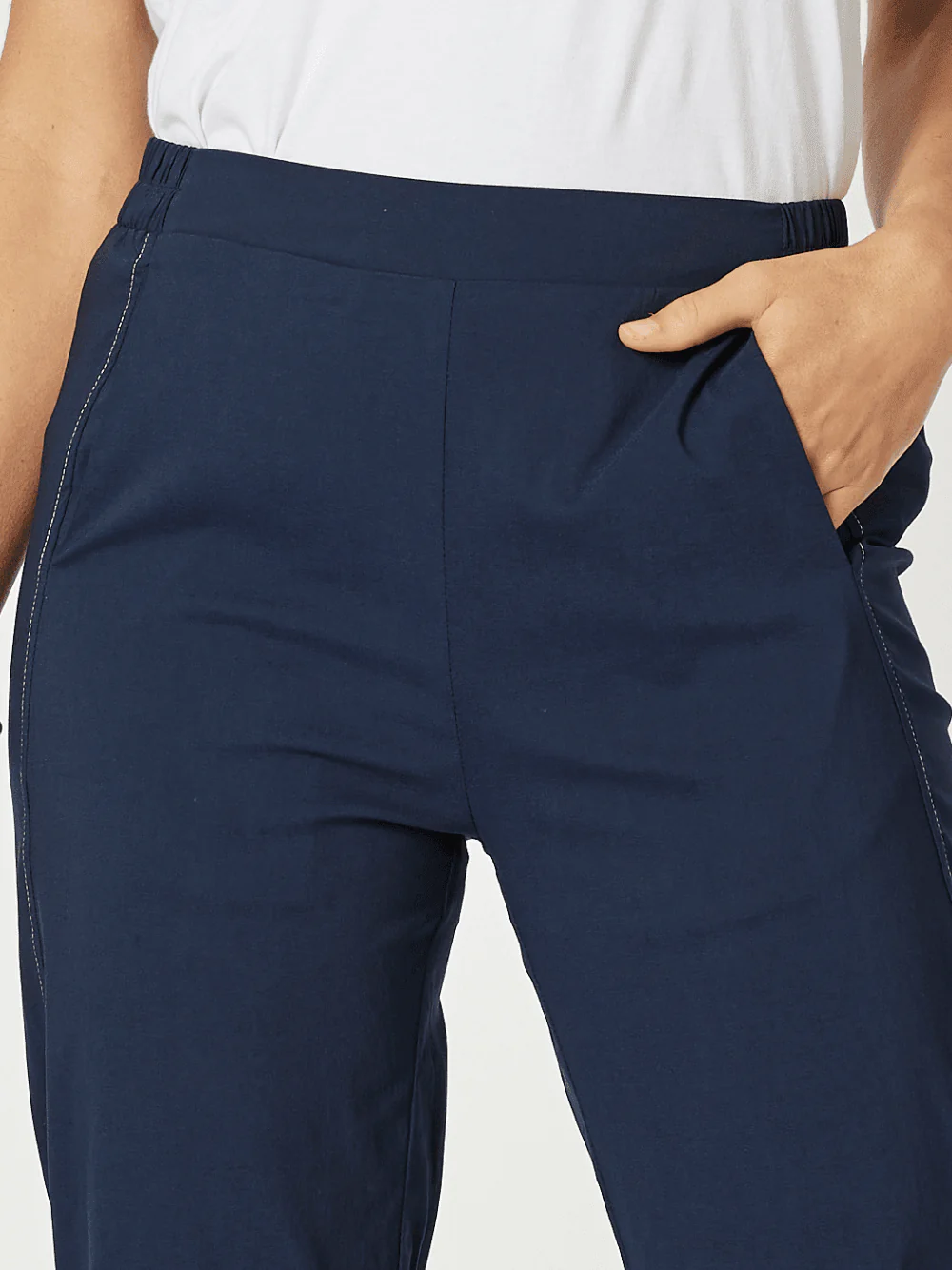Parachute Stitch Detail Pant - Navy
