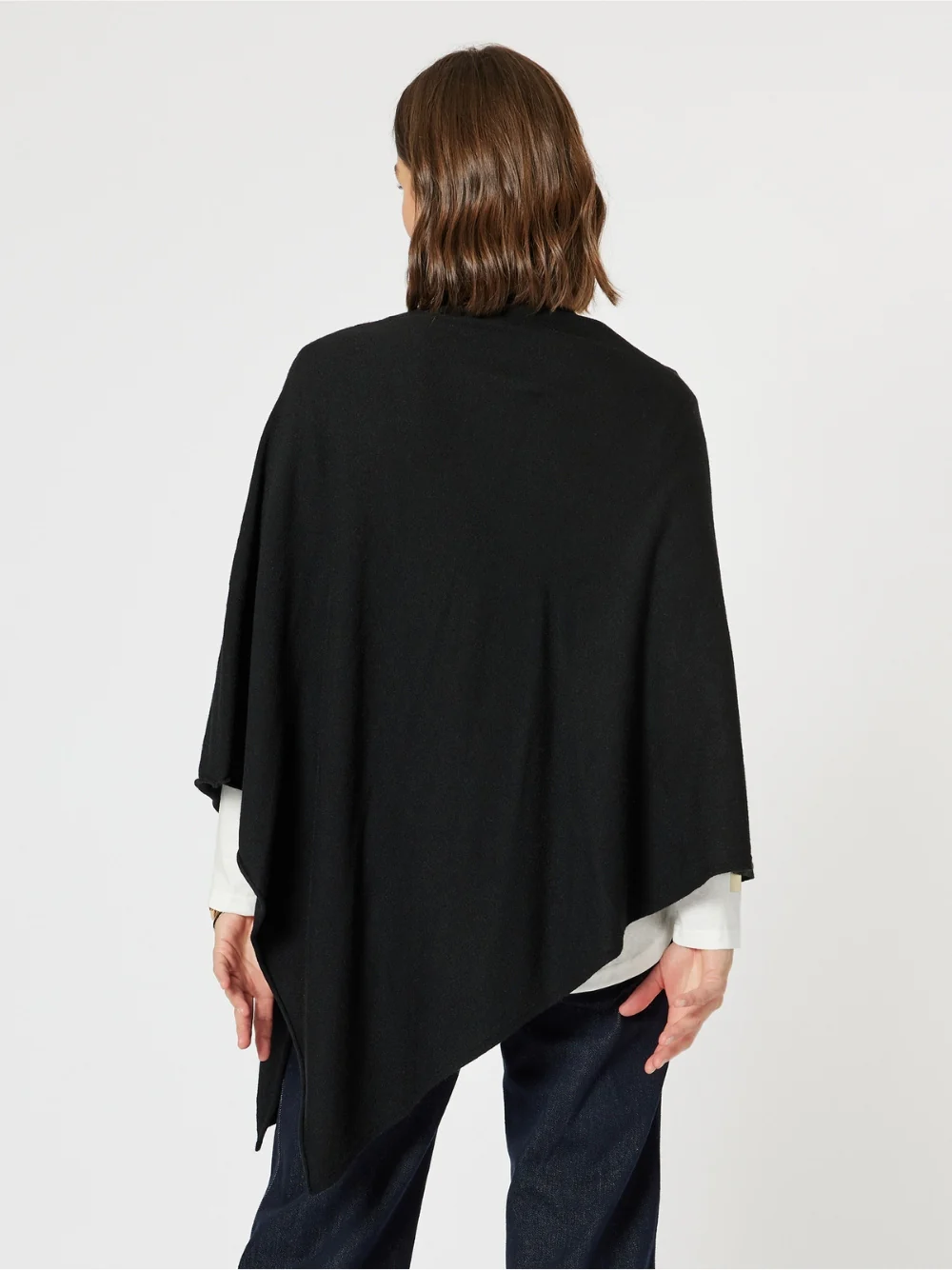 Macy Knit Poncho - Black