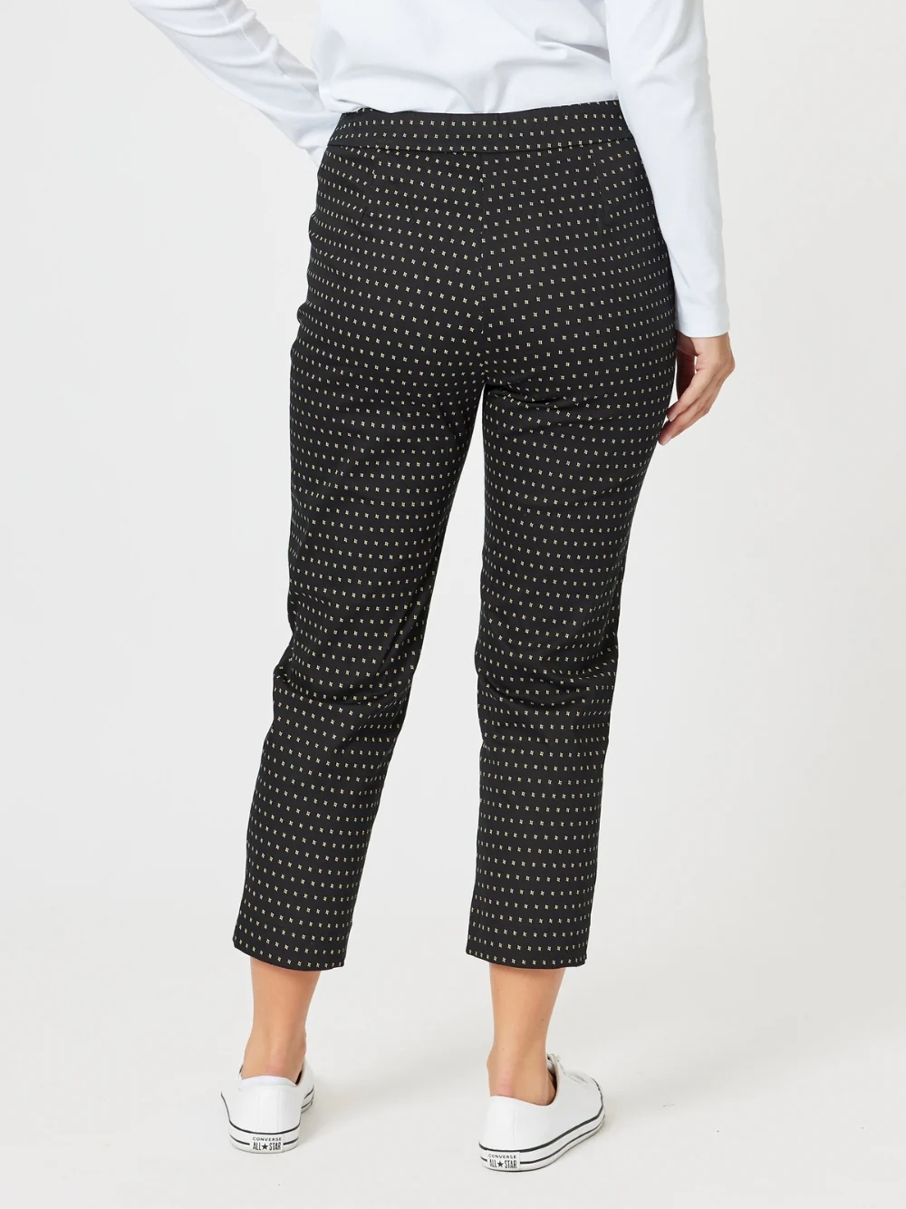 Diamond Print Pant - Black/White