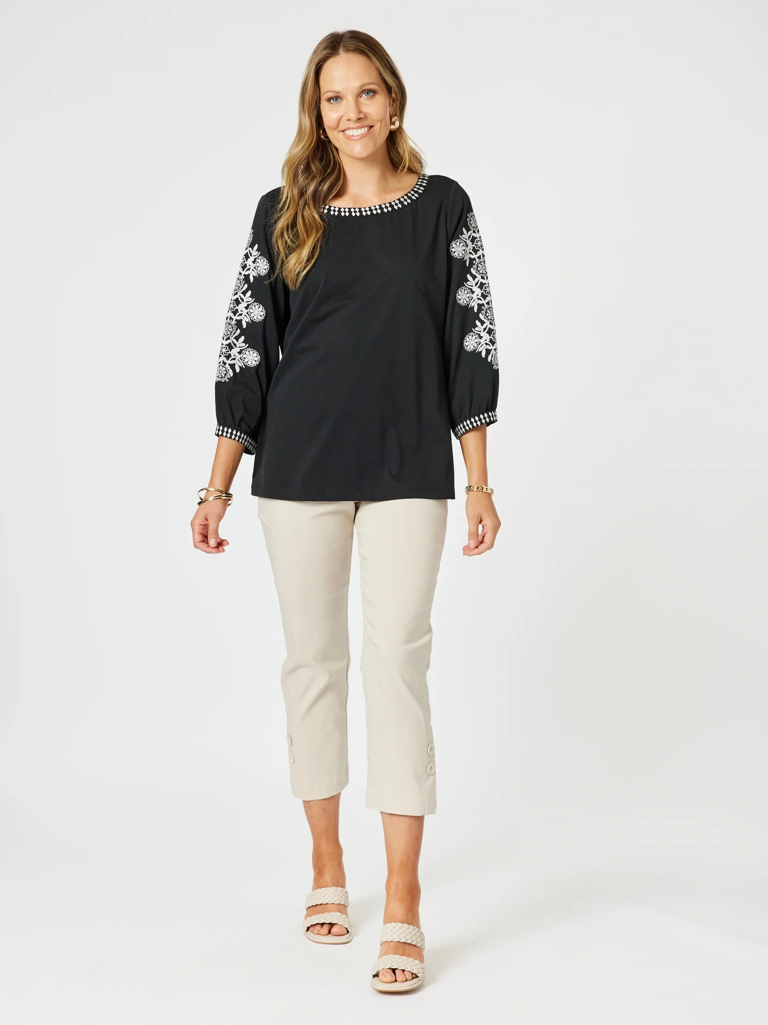 Luzia Twin Button Pant - Natural