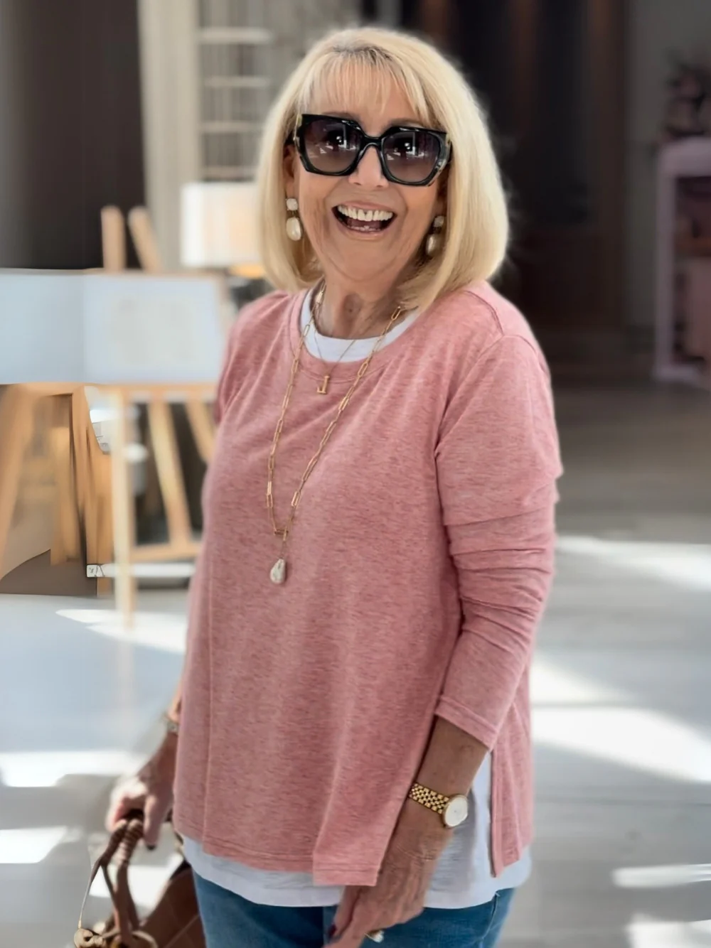 Alice 2 in 1 Knit Top - Coral