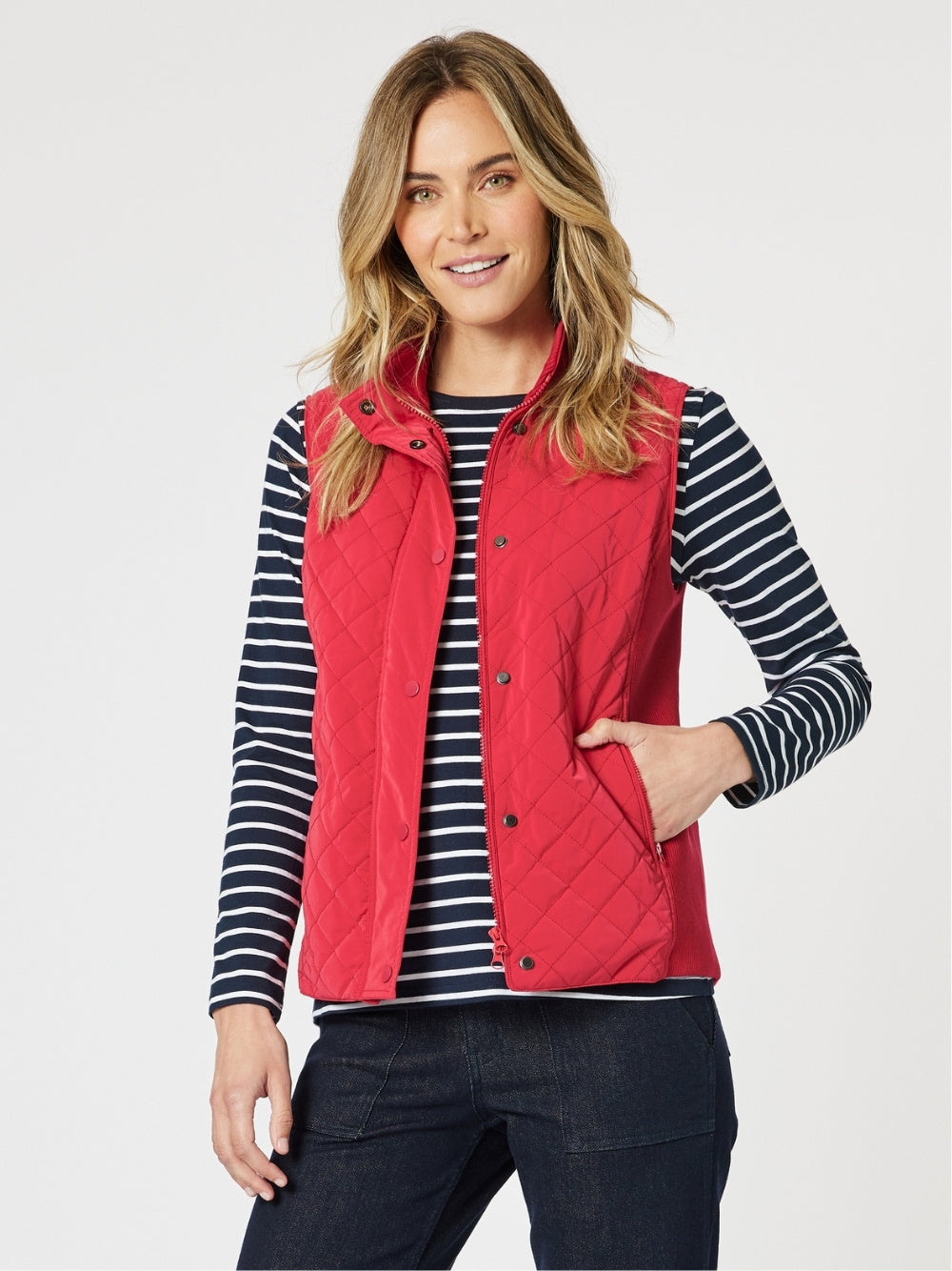 Brighton Puffer Vest - Red