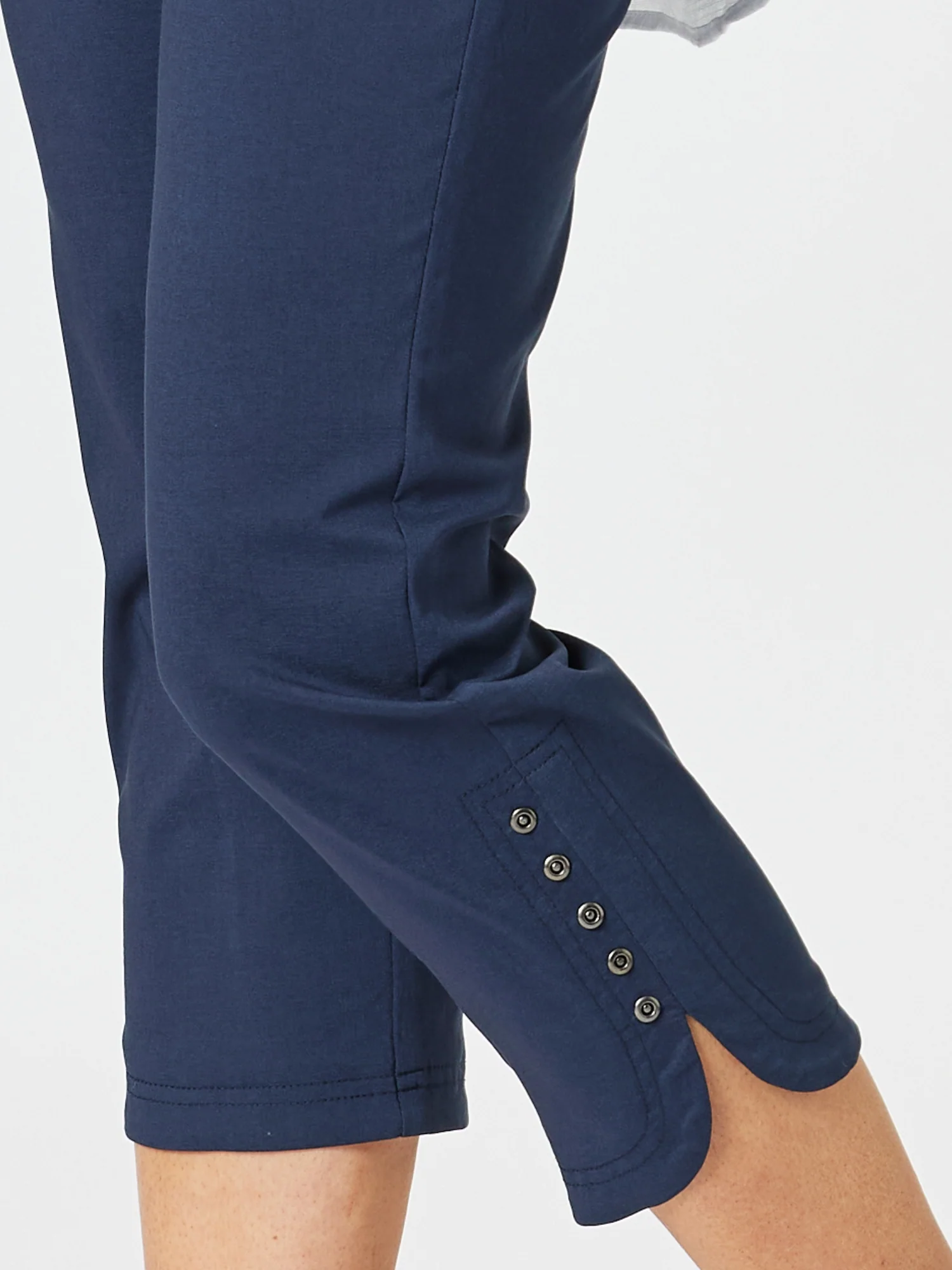 Petal Parachute Stud Detail Pant - Navy