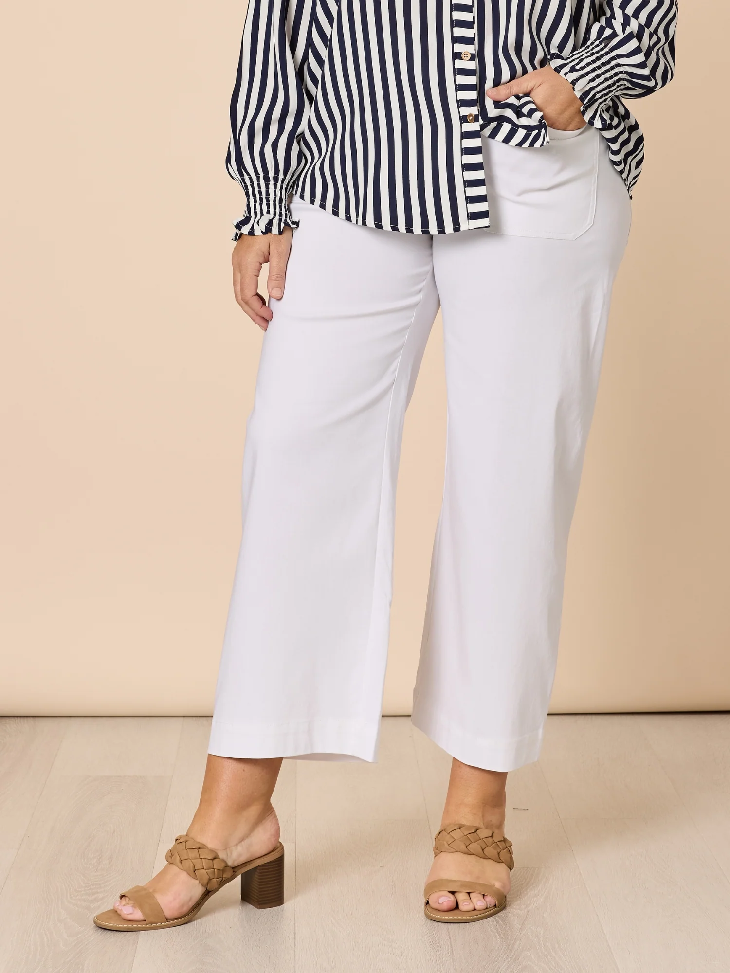Marine Wide Leg Pant - White