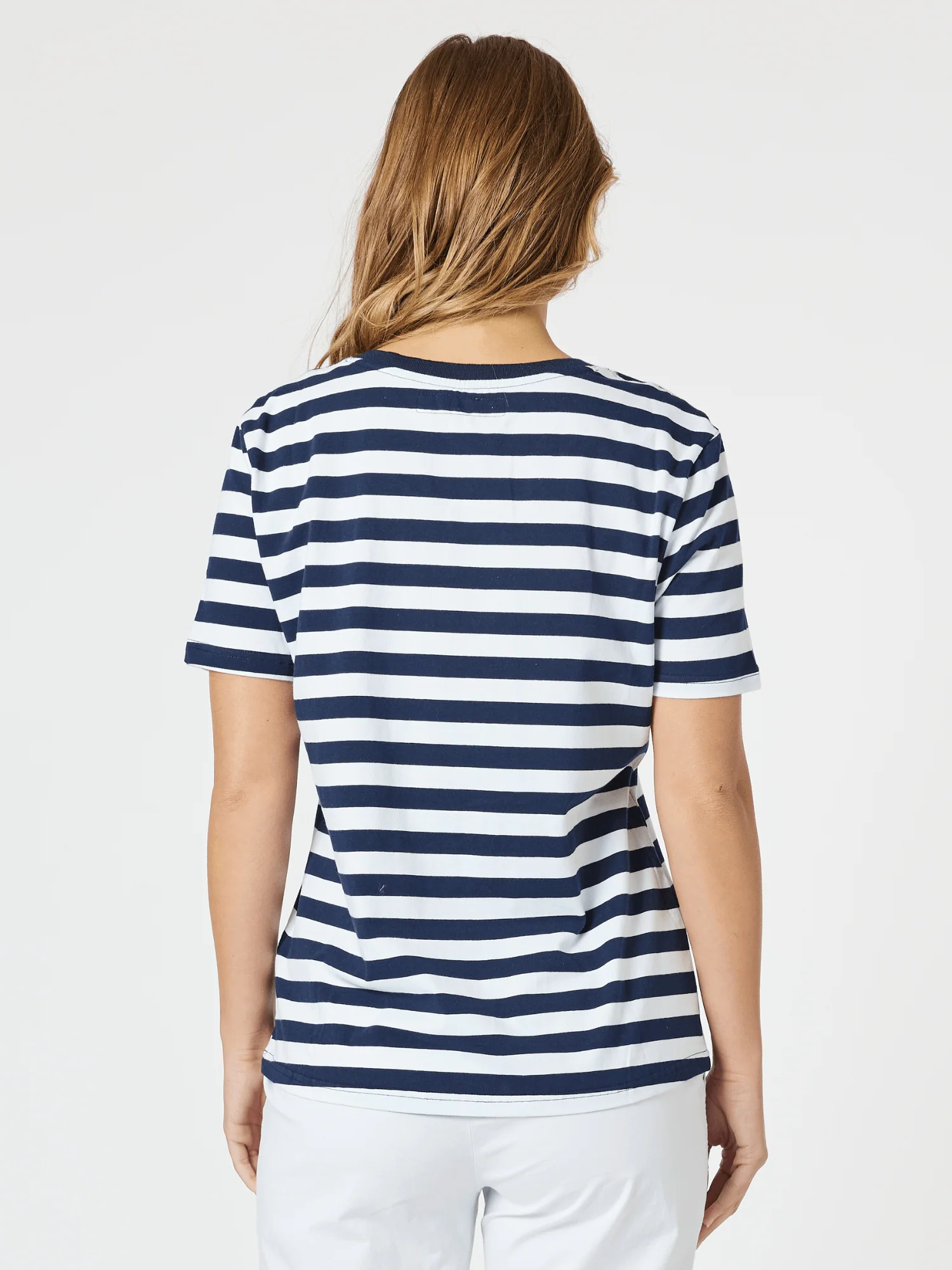 Heart Stripe Print T-shirt - Orange