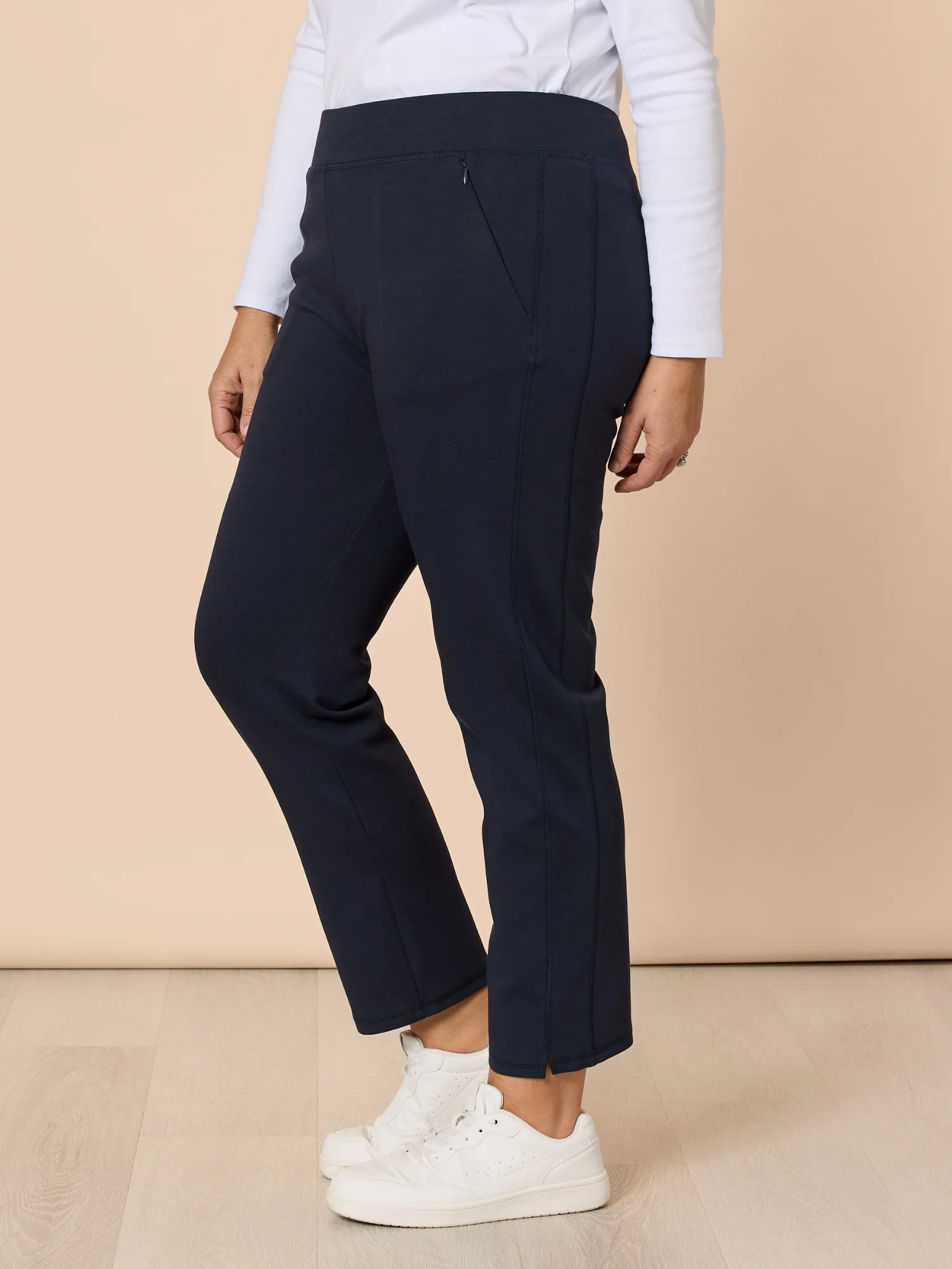 Sport Straight Leg Ponte Pant - Navy