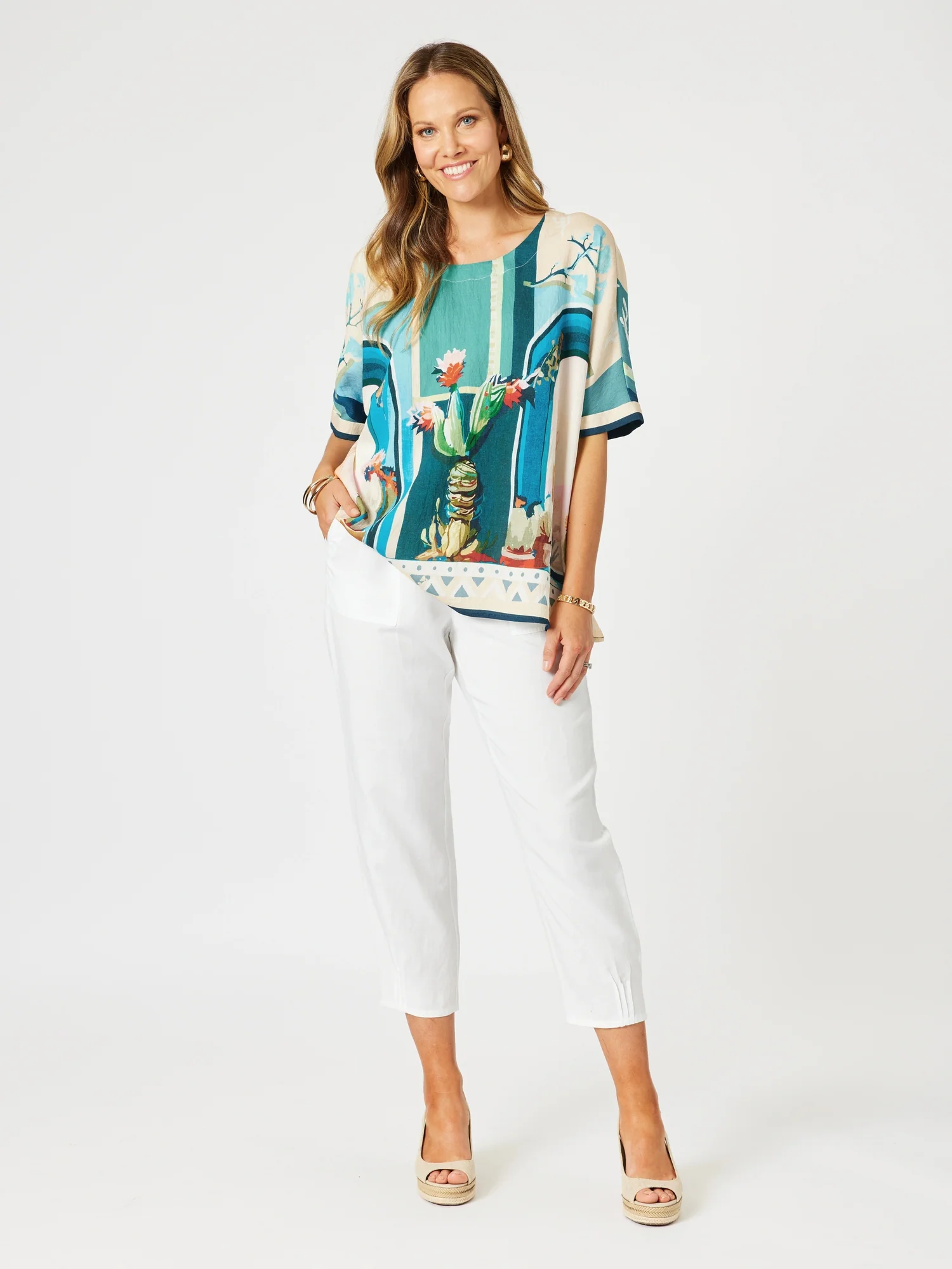 Lino Tapered Pant - White