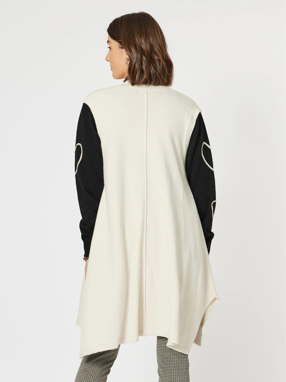 Casa Longline Knit Vest - Light Natural