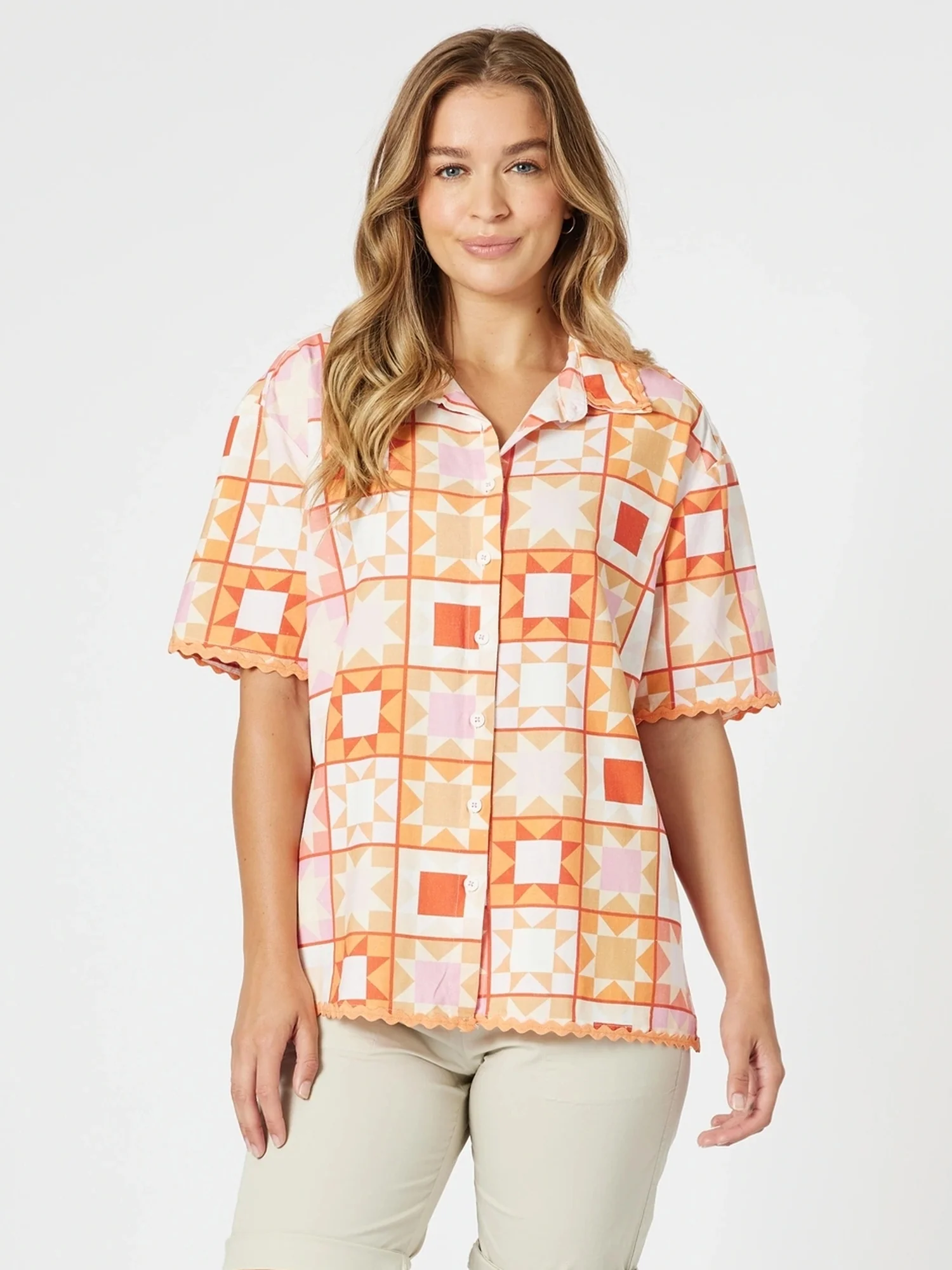 Corfu Print Shirt - Mango Multi