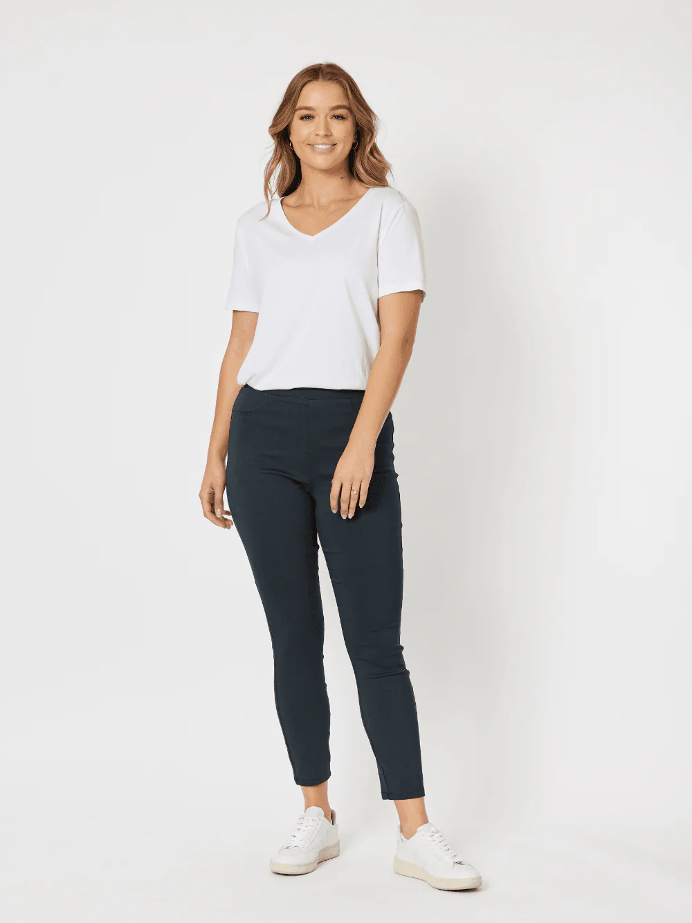Mechanical Stretch Slim Leg Pull On Pant - Midnight