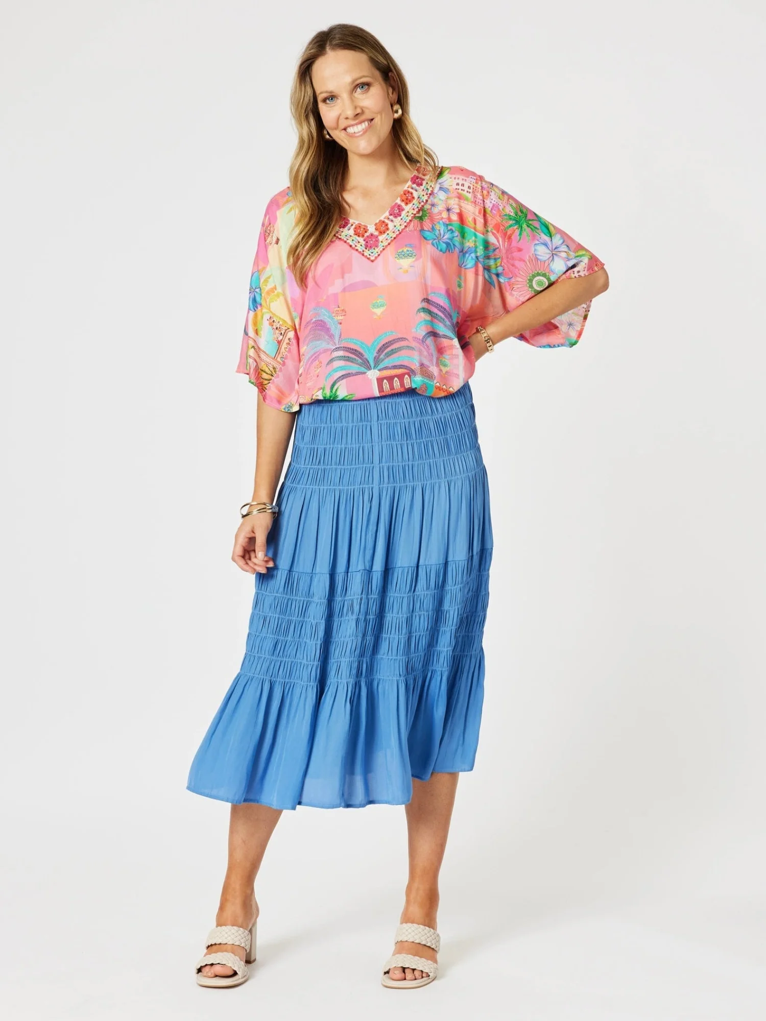 Mandalay Bay Print Top - Pink/Multi