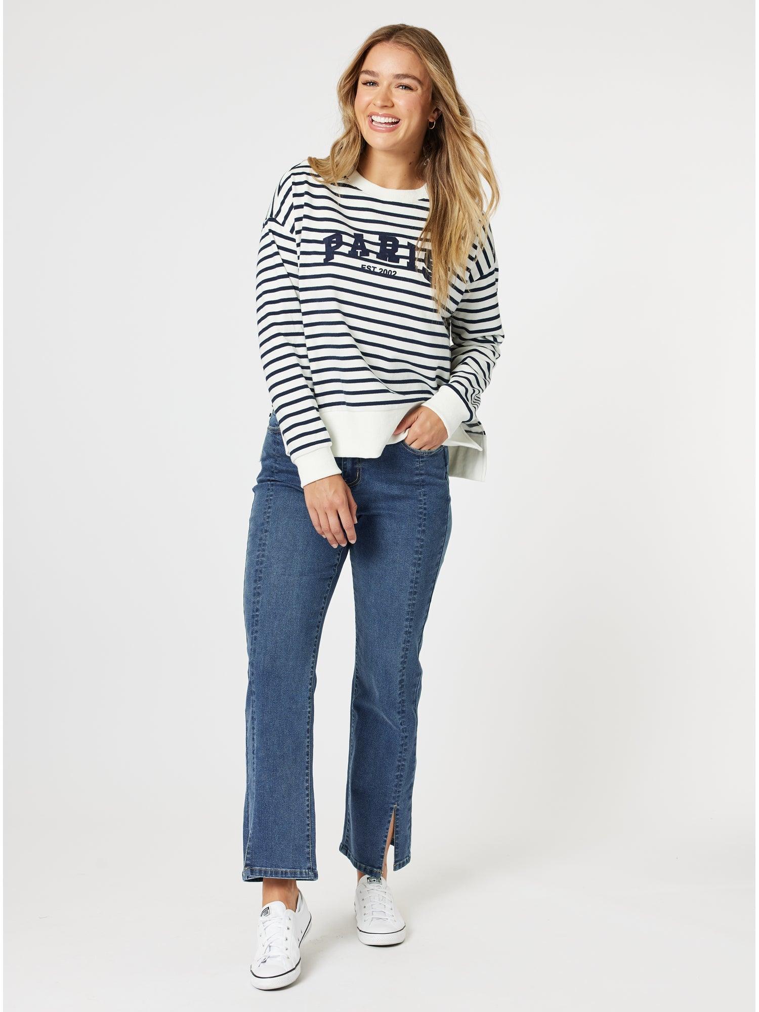 Republic Straight Leg Split Jean - Denim