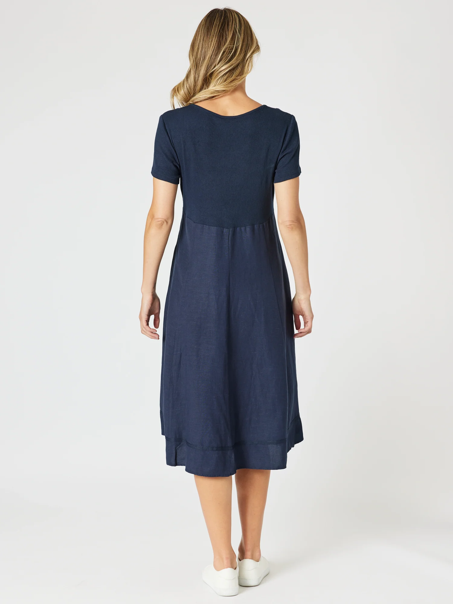 Lino Le Marais Dress - Navy