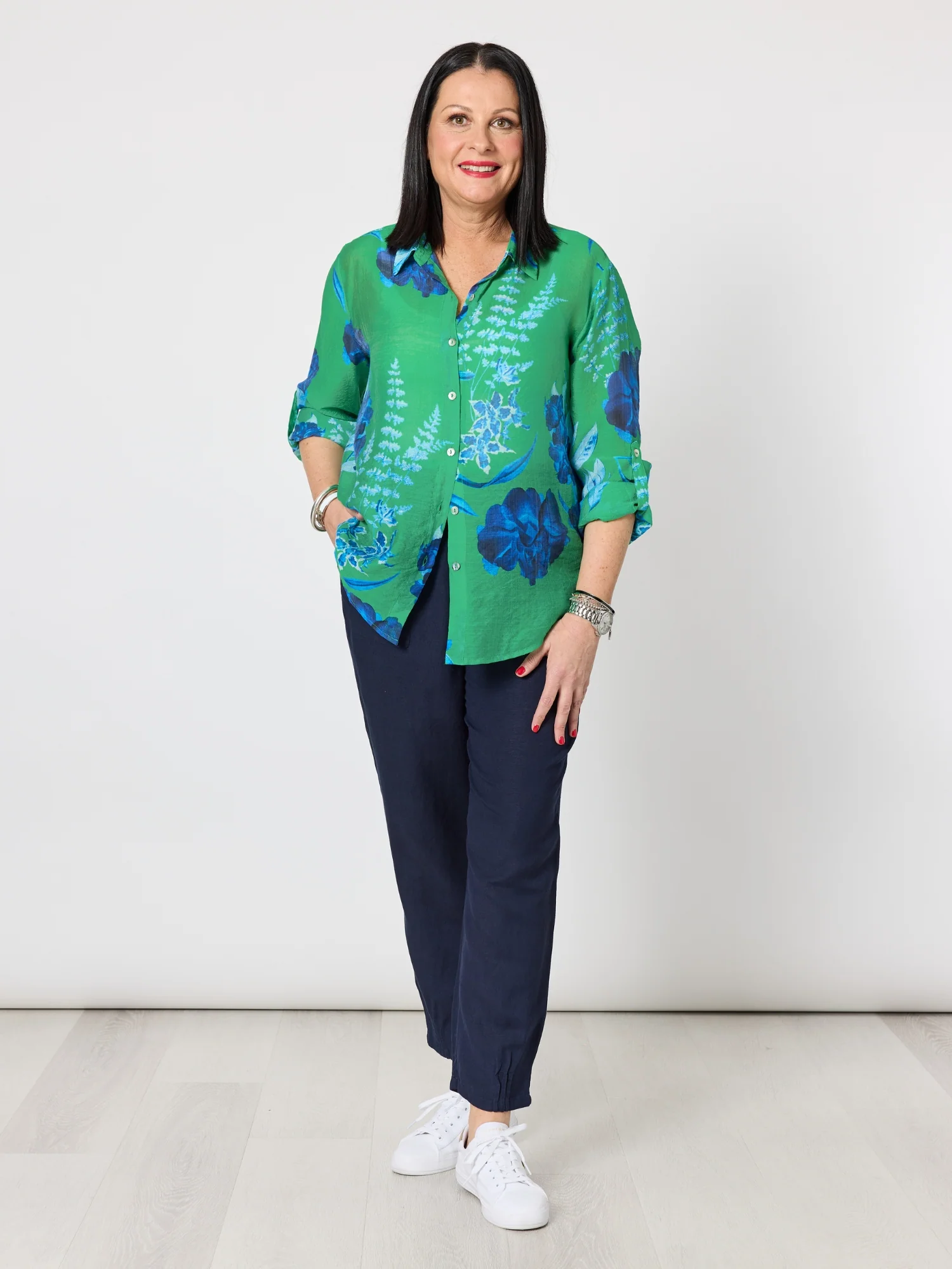 Lino Tapered Pant - Navy