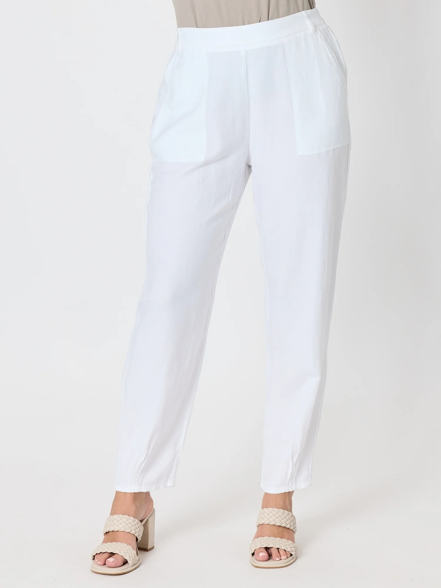 Lino Tapered Pant - White