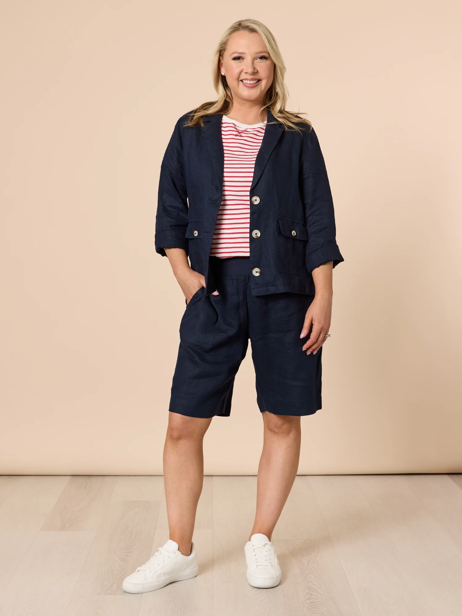 Jordan Linen Short - Navy