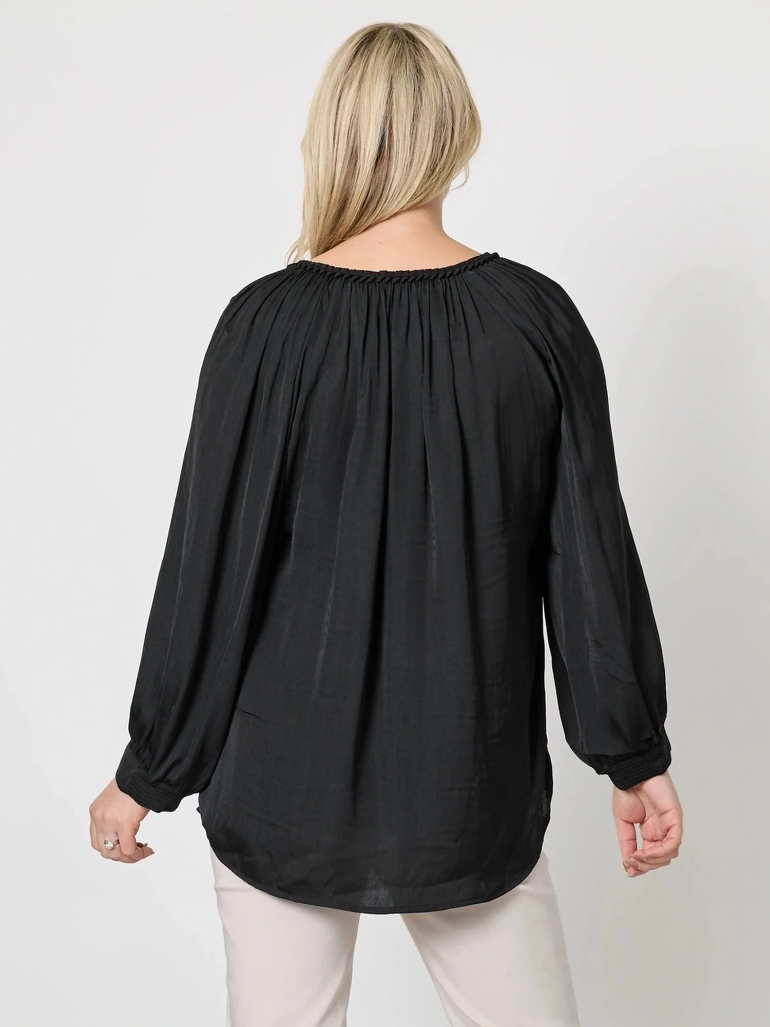 Lux Plait Top - Black