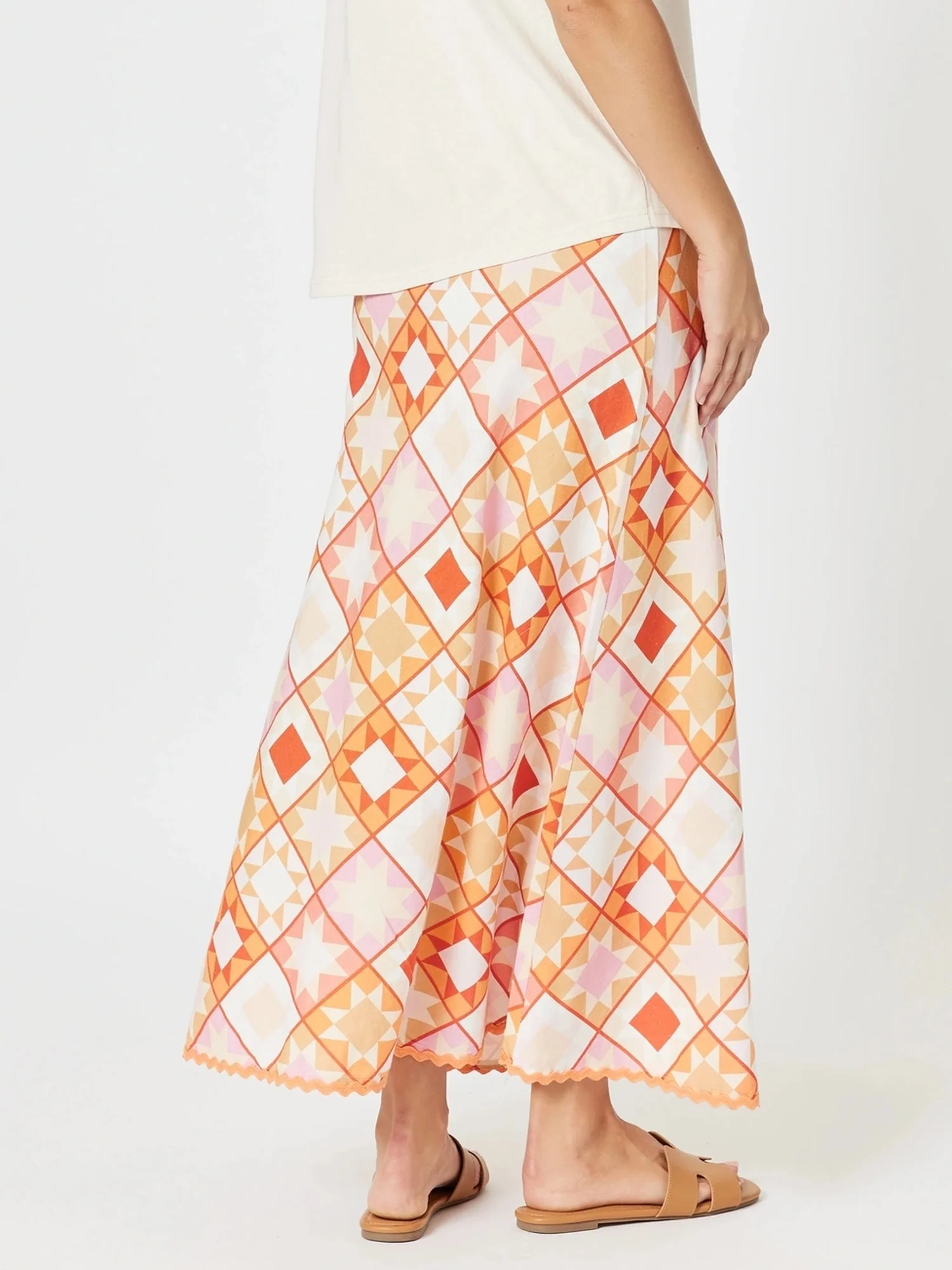 Corfu Print Skirt - Mango Multi