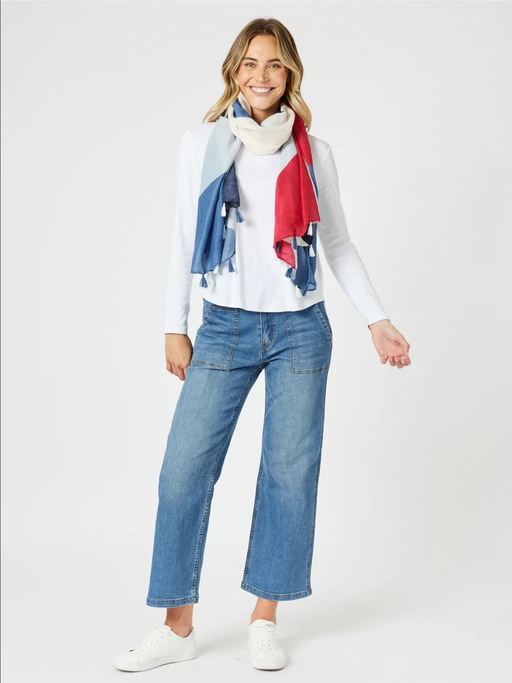 Brighton Scarf - Red Multi