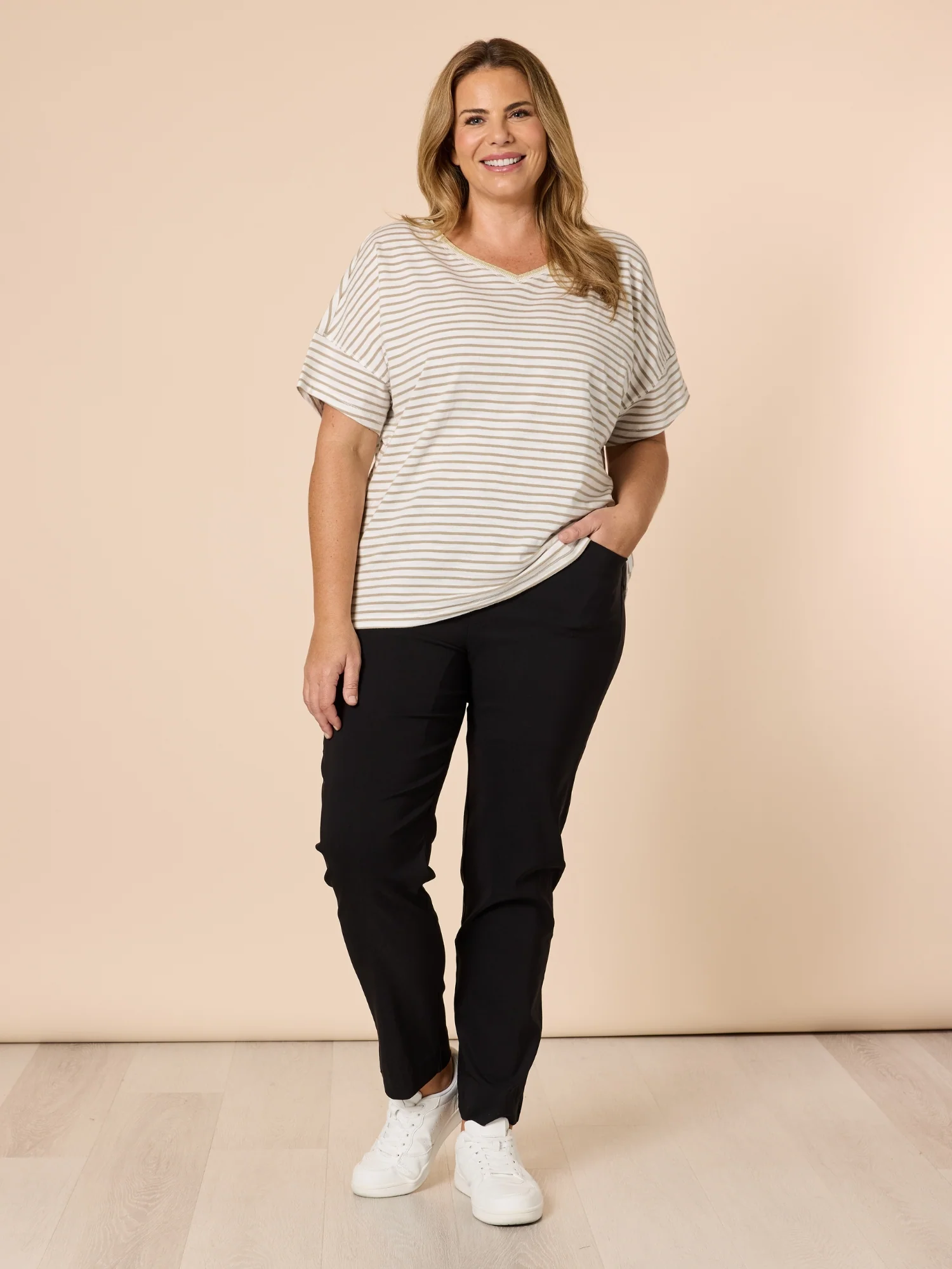 Stretch Full Length Bengaline Pant - Black