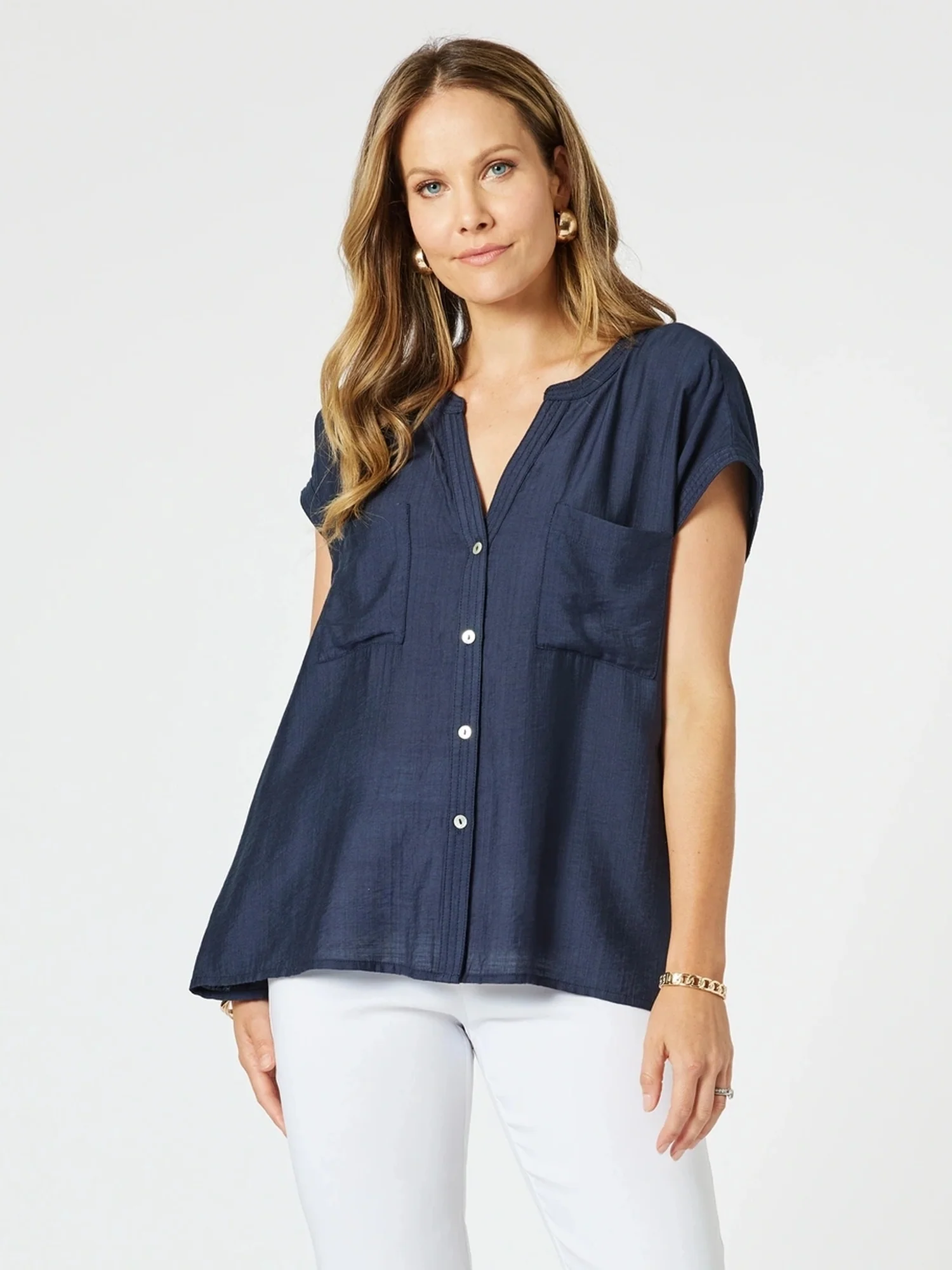 Cleo Top - Navy