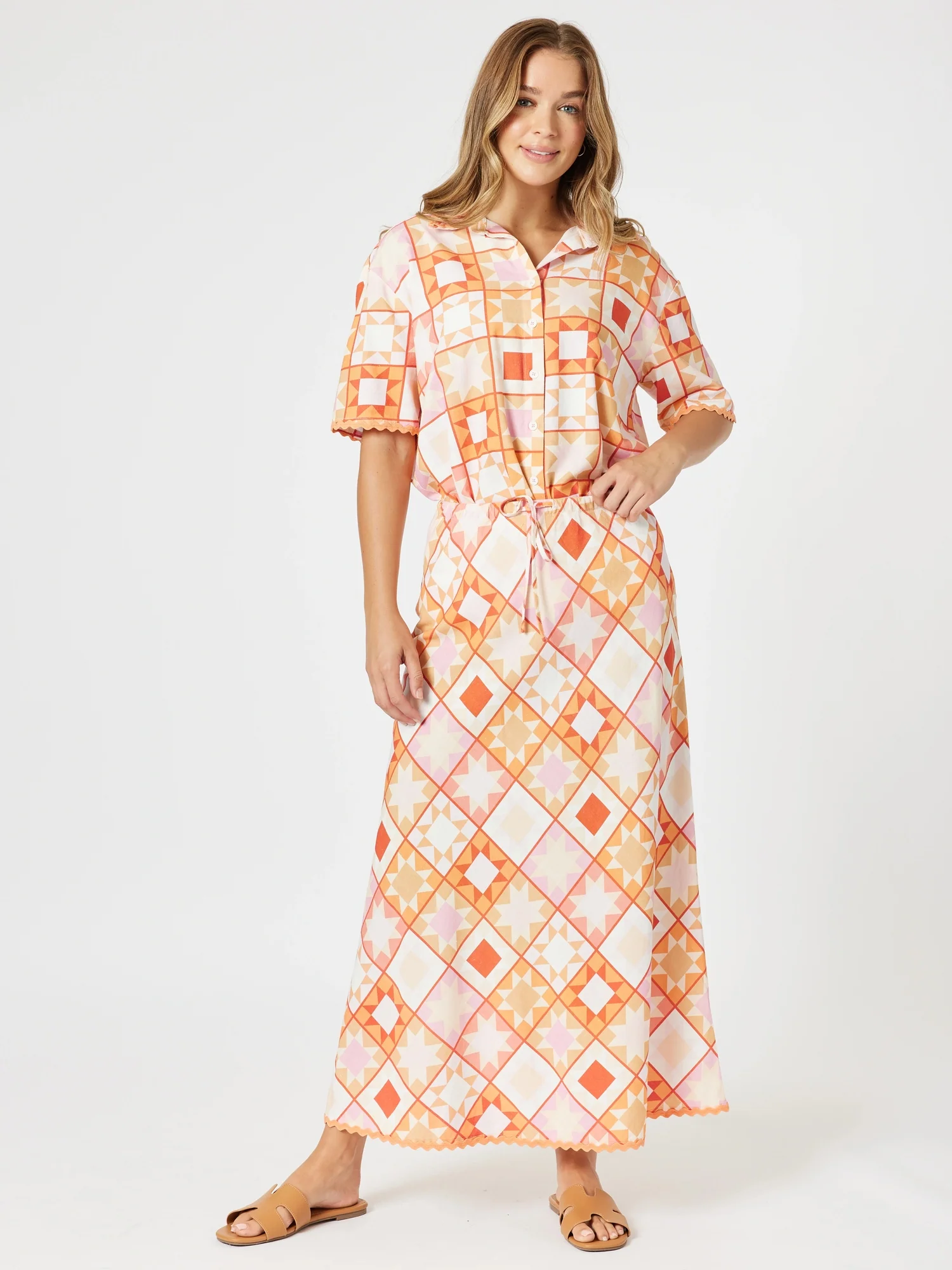 Corfu Print Skirt - Mango Multi