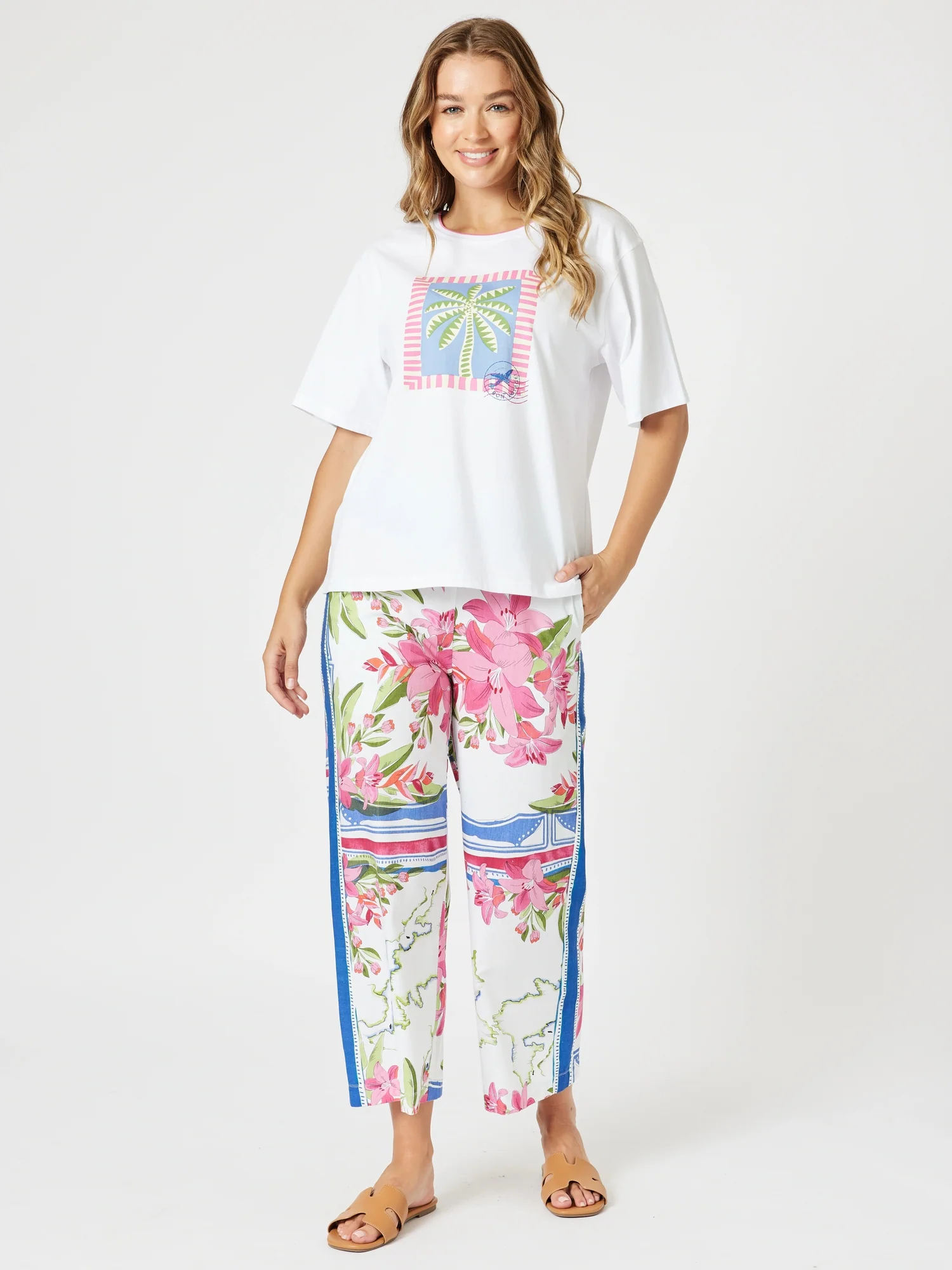 My Island Print Tee - White