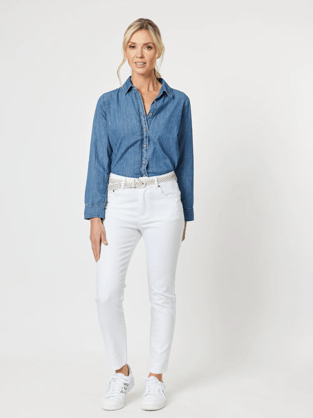 Miracle High Rise Jean - White