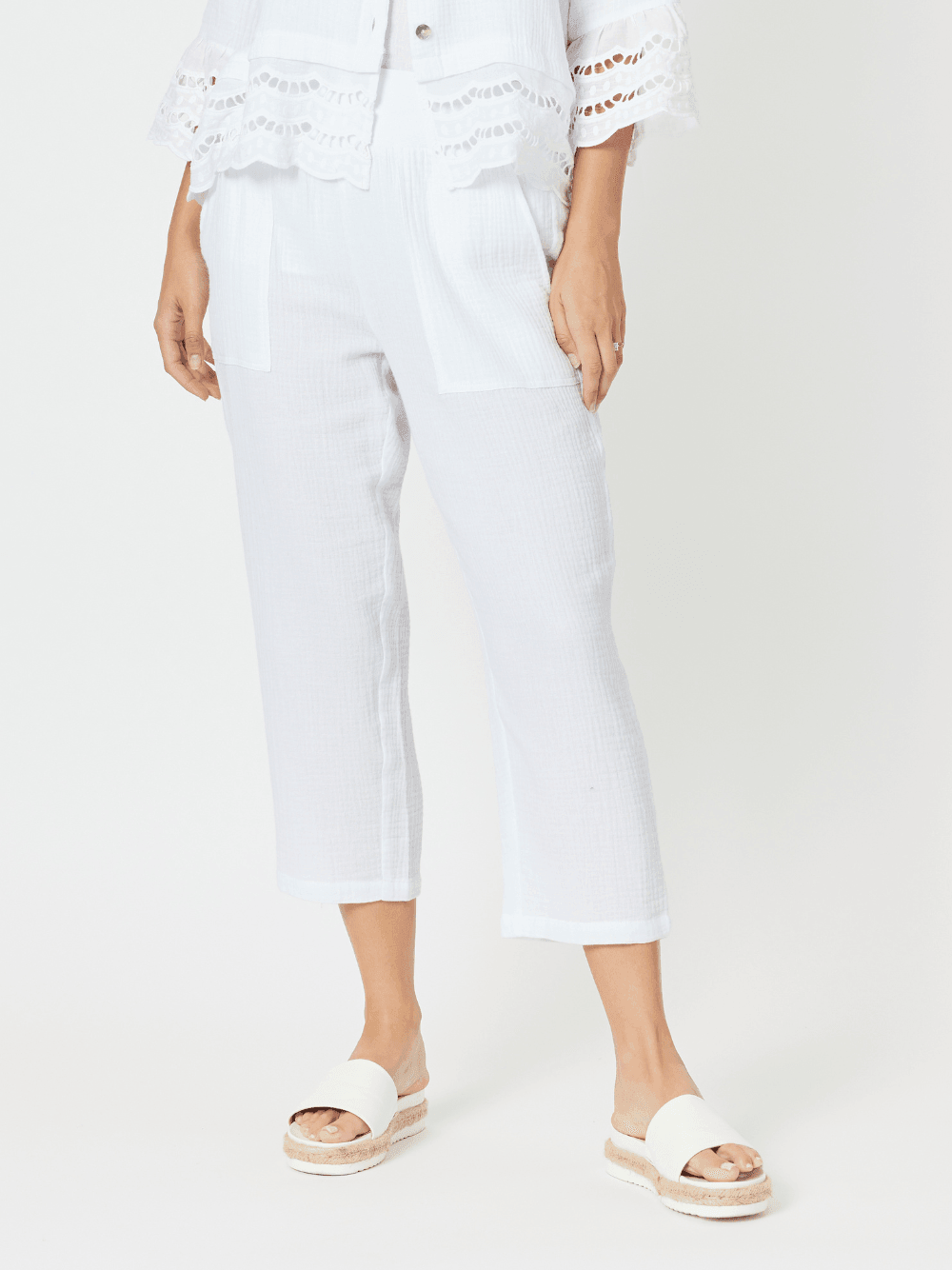 Byron Cotton 7/8 Pant - White
