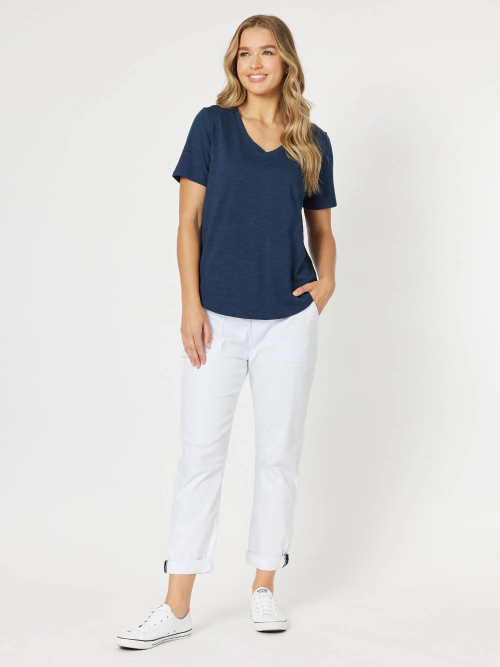 Isabella Cotton Pant - White